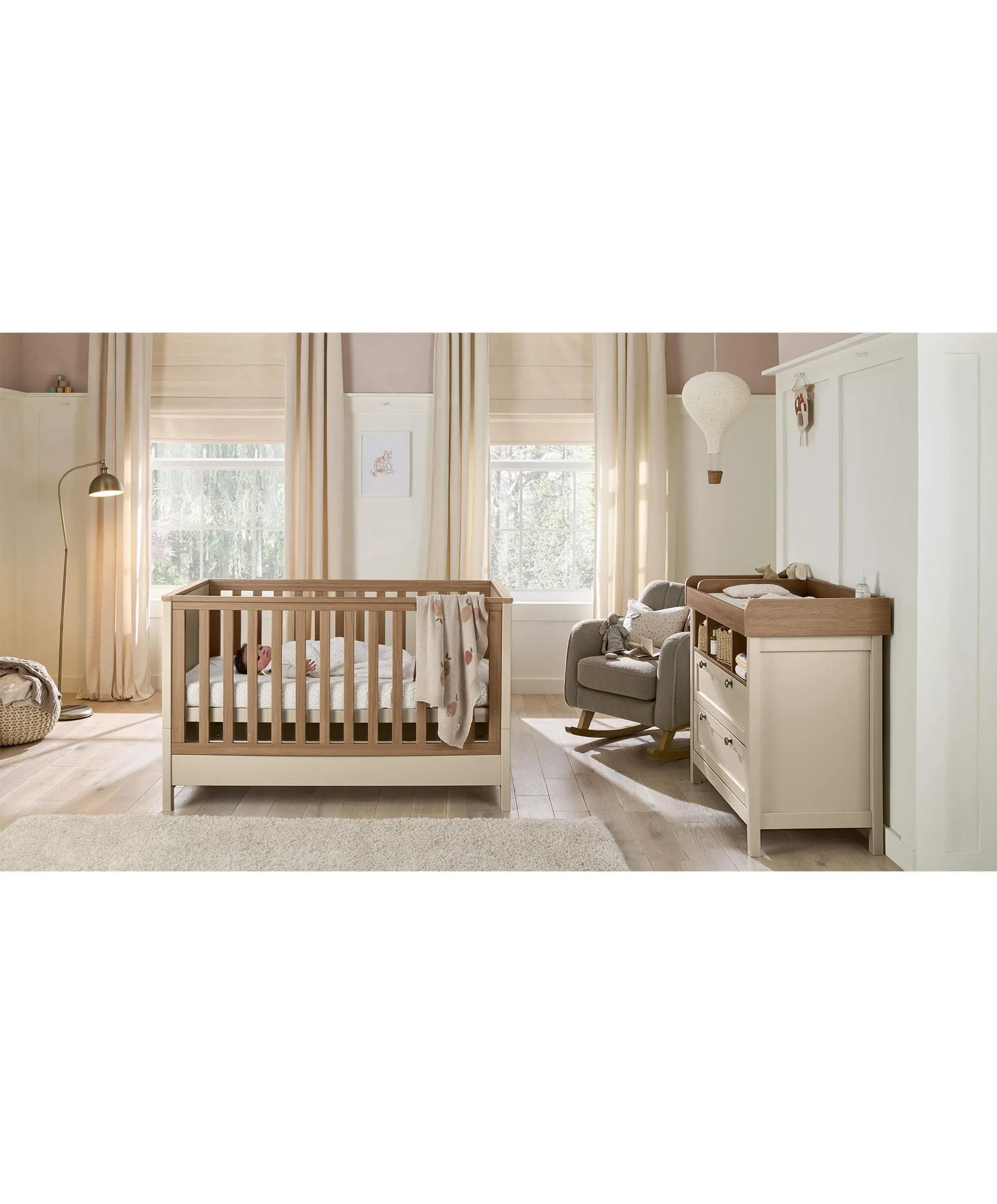 Harwell 2 Piece Cotbed Set with Dresser Changer - Cashmere - Image 3