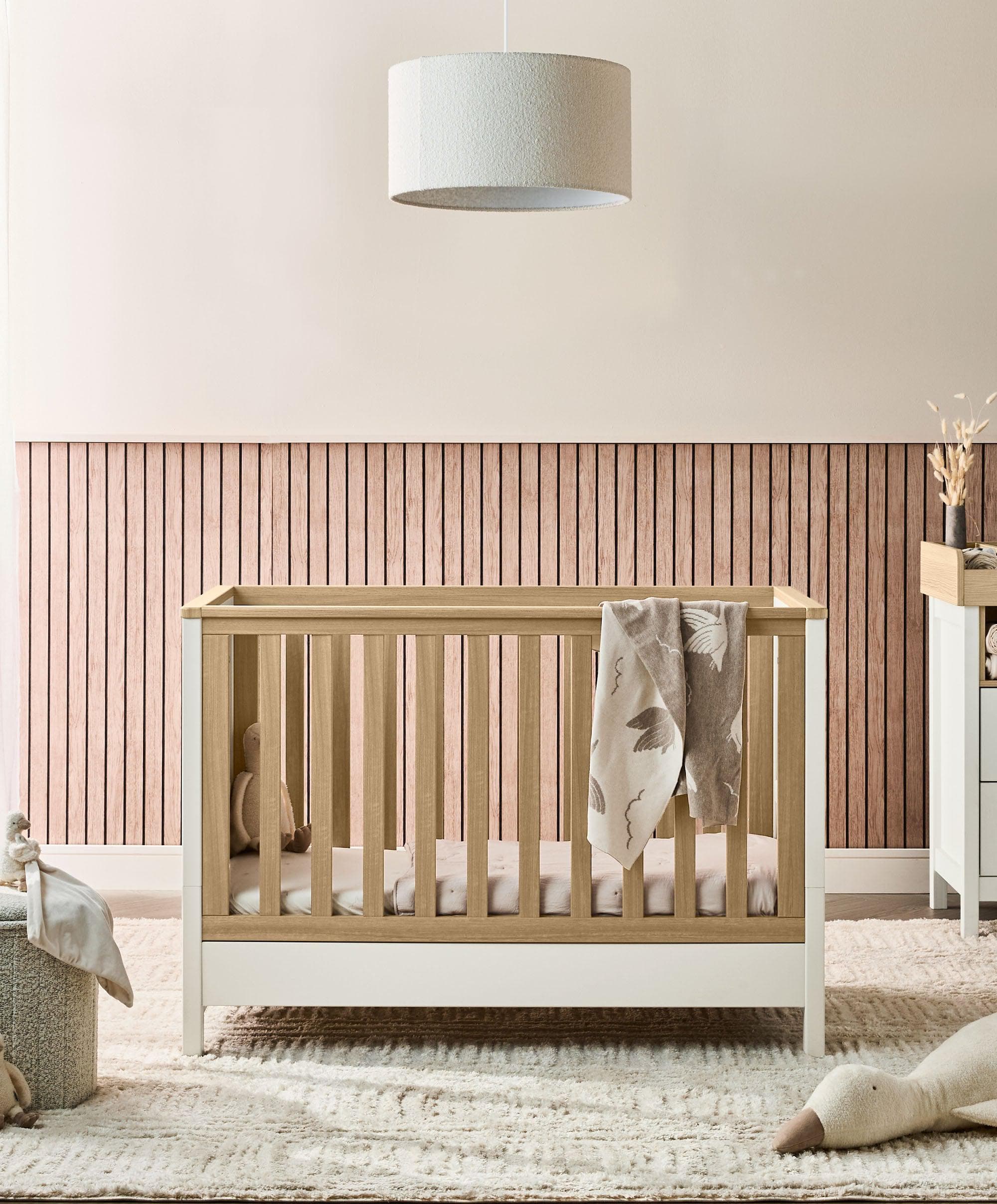 Harwell 3 Piece Small Cotbed Range with Dresser Changer & Wardrobe - Cashmere - Image 2