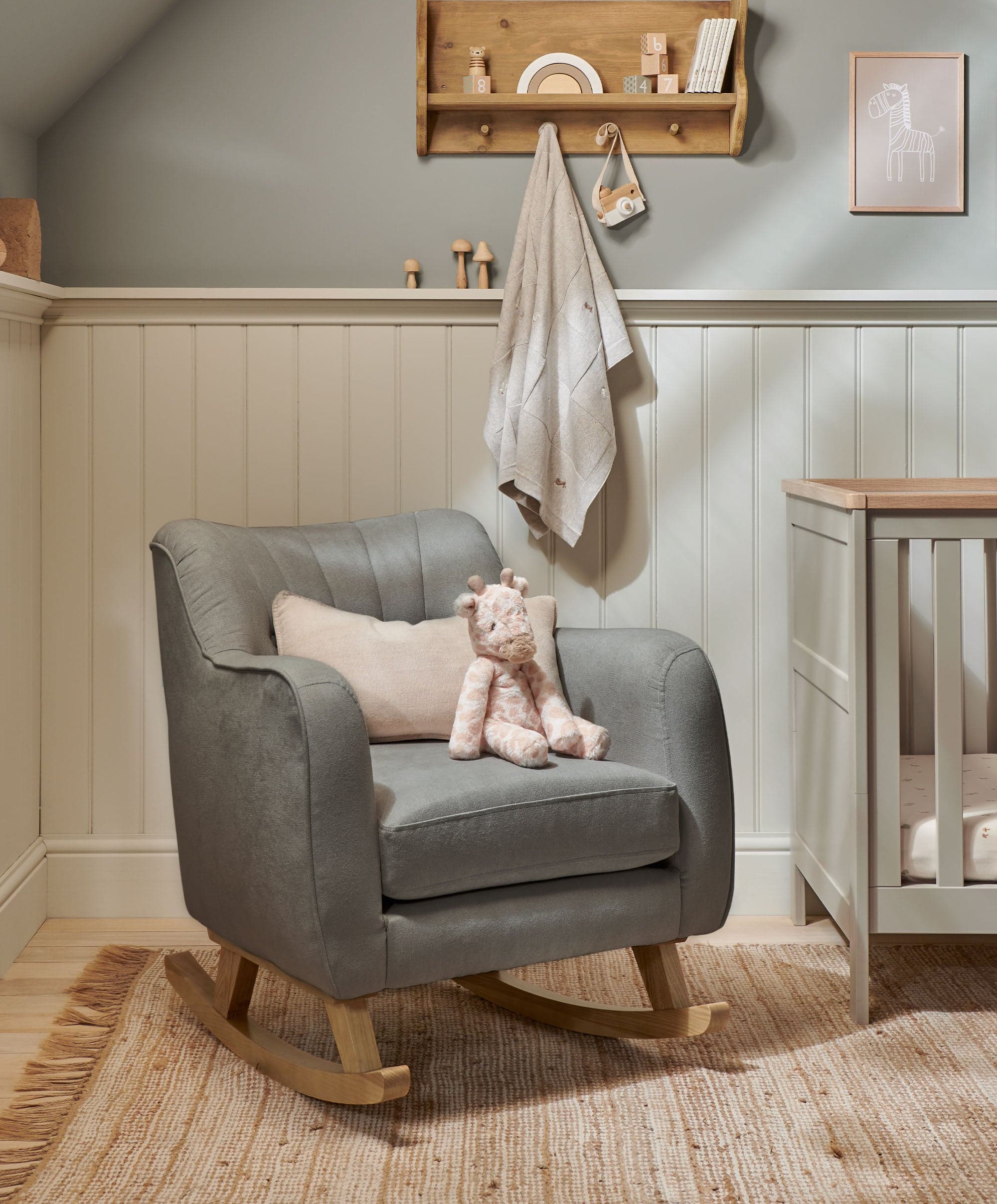 Hilston Nursing Chair - Grey Woven