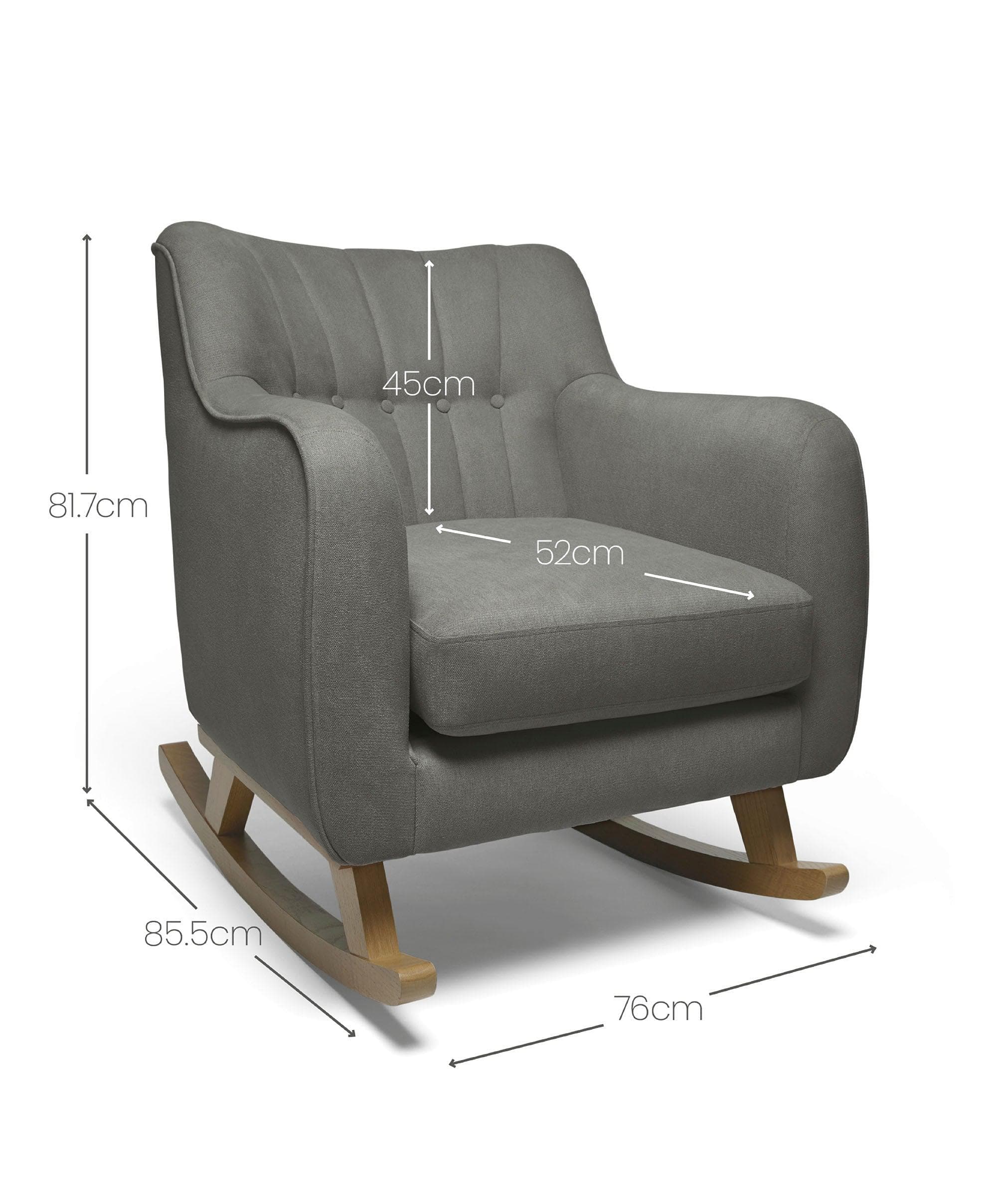 Hilston Nursing Chair - Grey Woven - Image 5