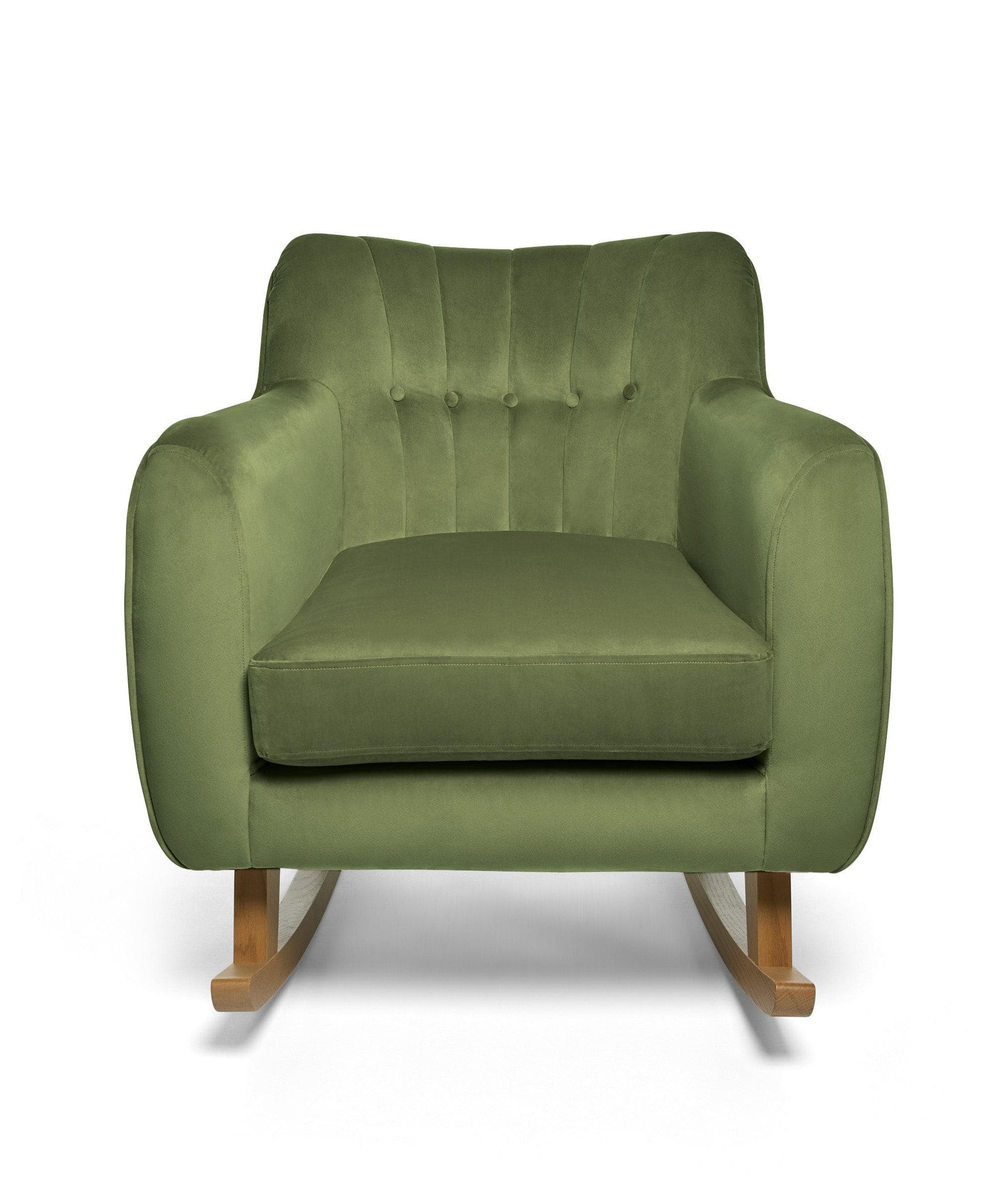 Hilston Nursing Chair - Olive Velvet - Image 2