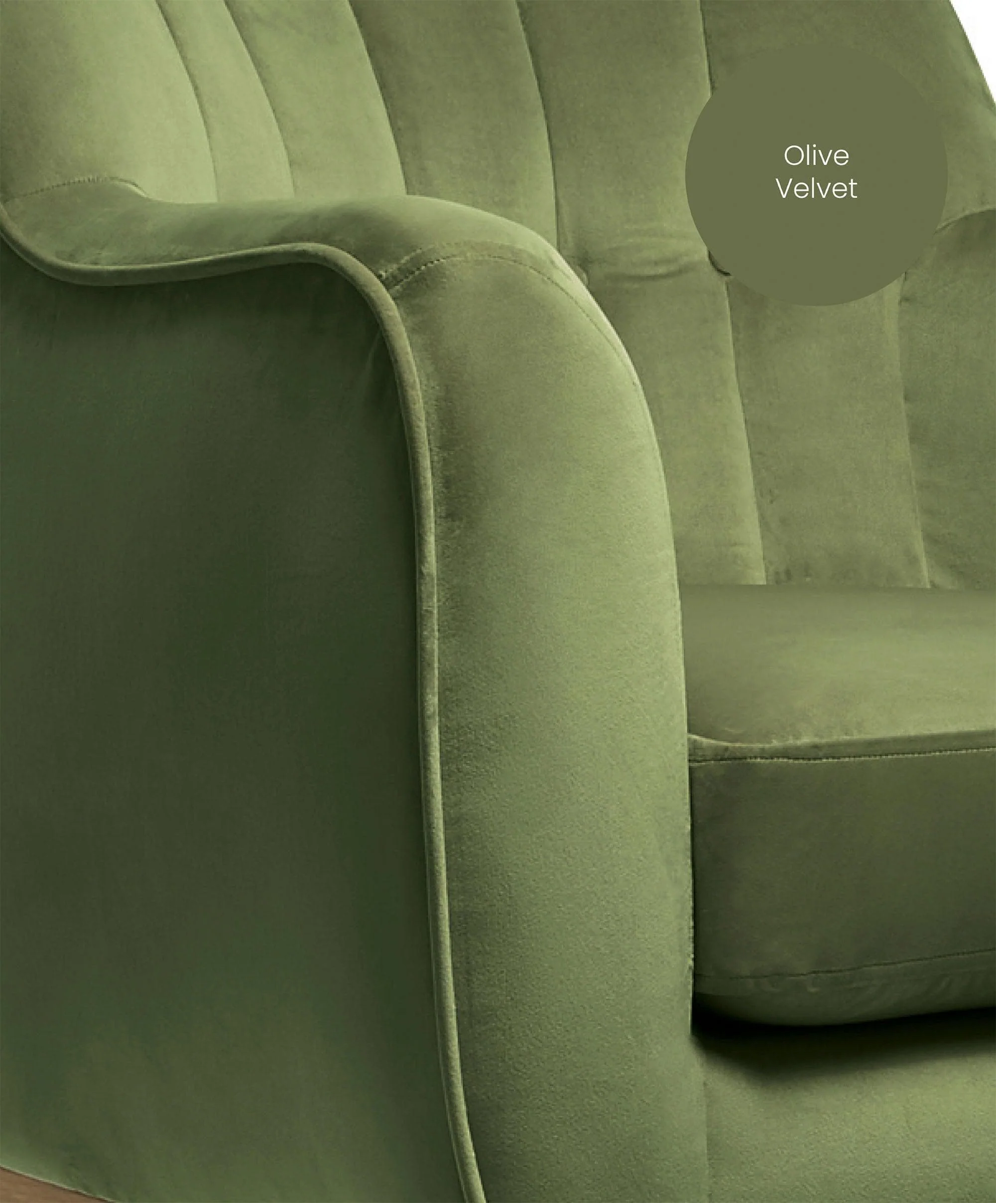 Hilston Nursing Chair - Olive Velvet - Image 4