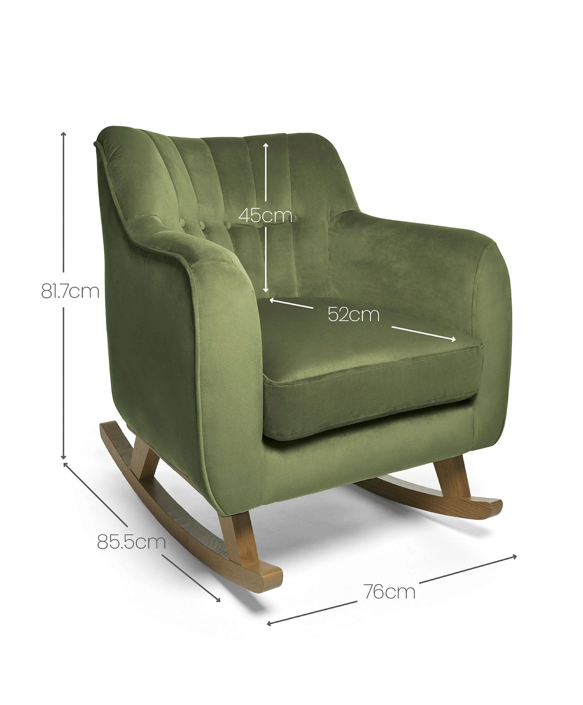 Hilston Nursing Chair - Olive Velvet - Image 5