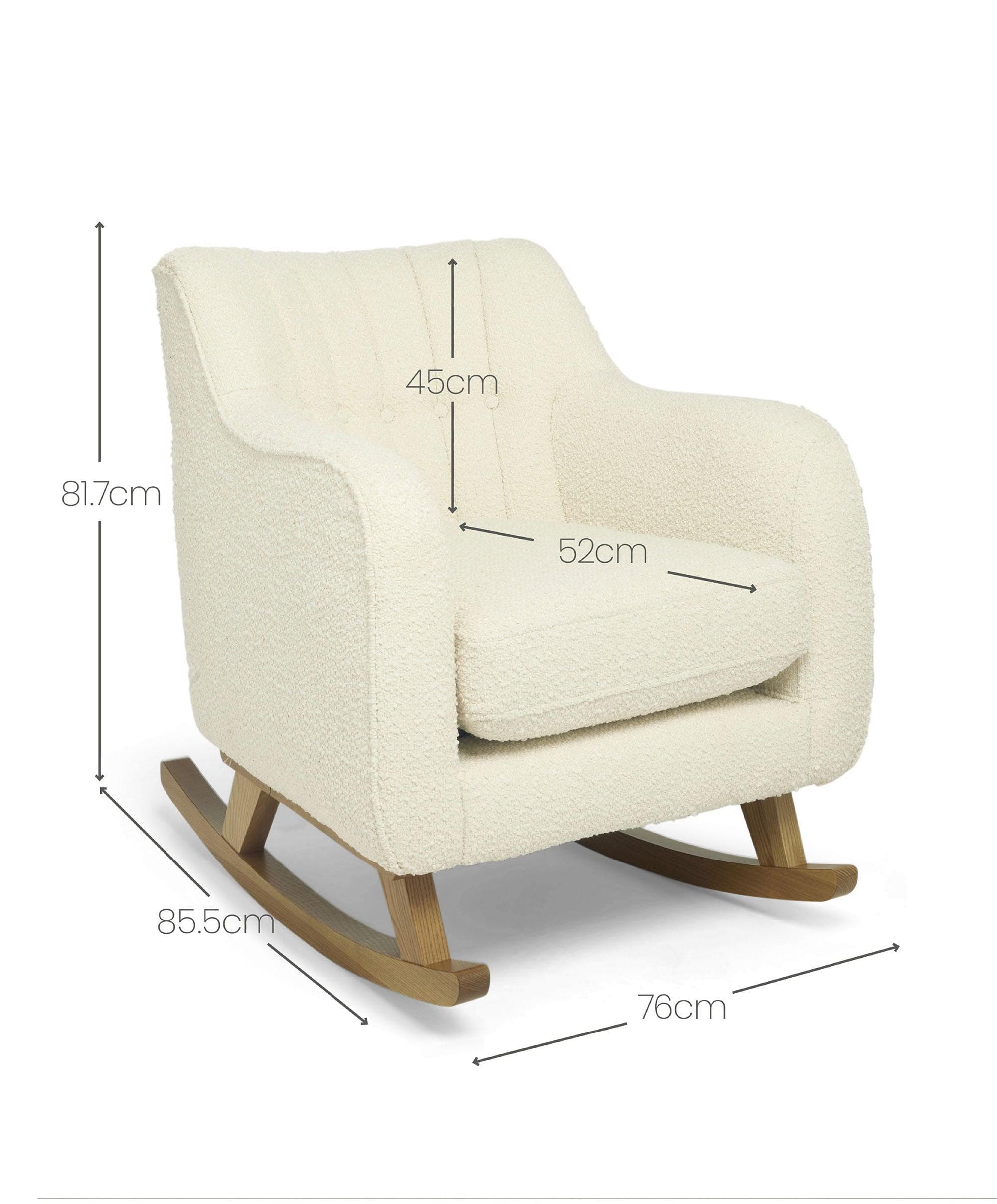 Hilston Nursing Chair - Oyster Chenille Boucle - Image 7