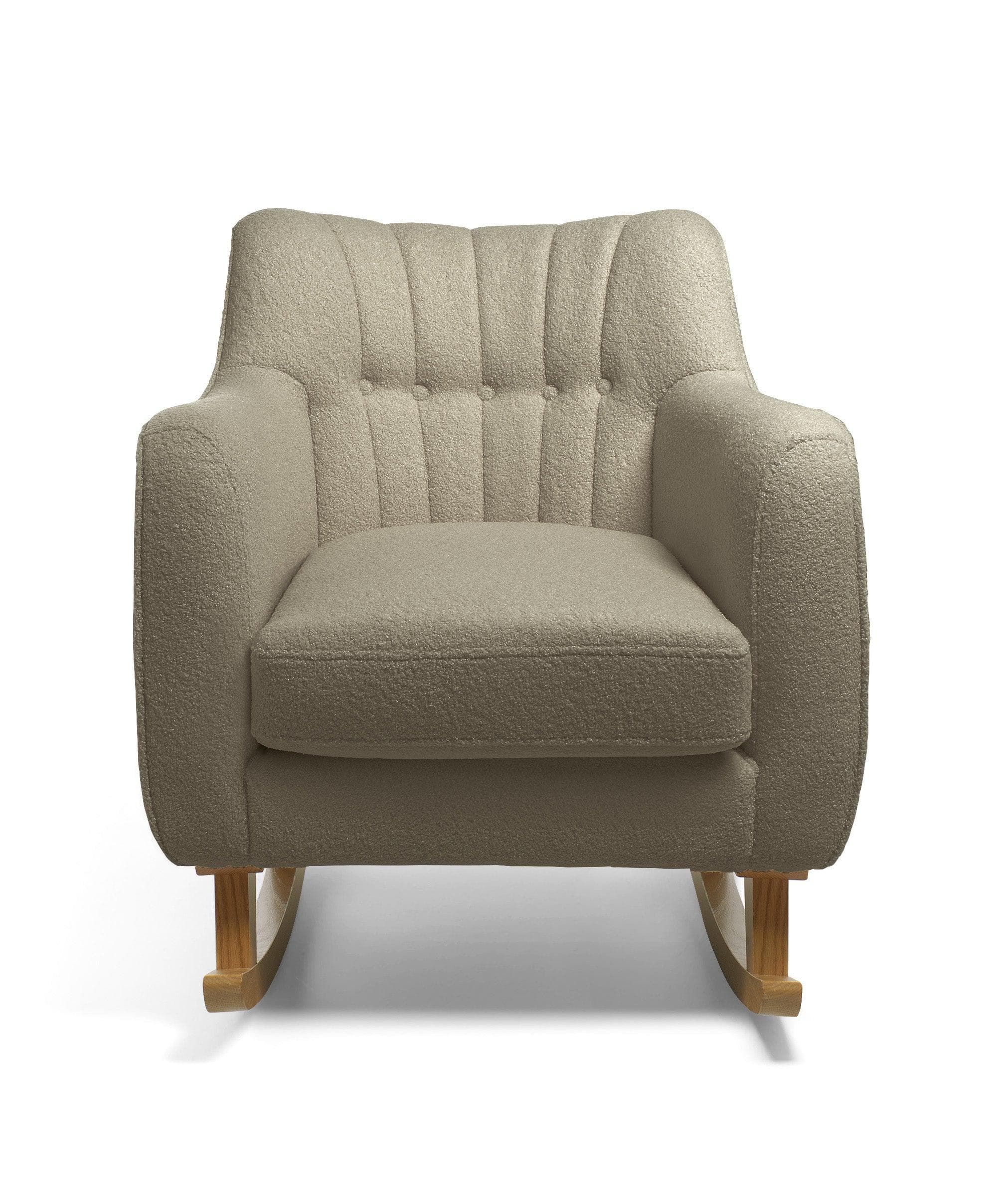 Hilston Nursing Chair & Footstool Set - Mink Boucle - Image 3