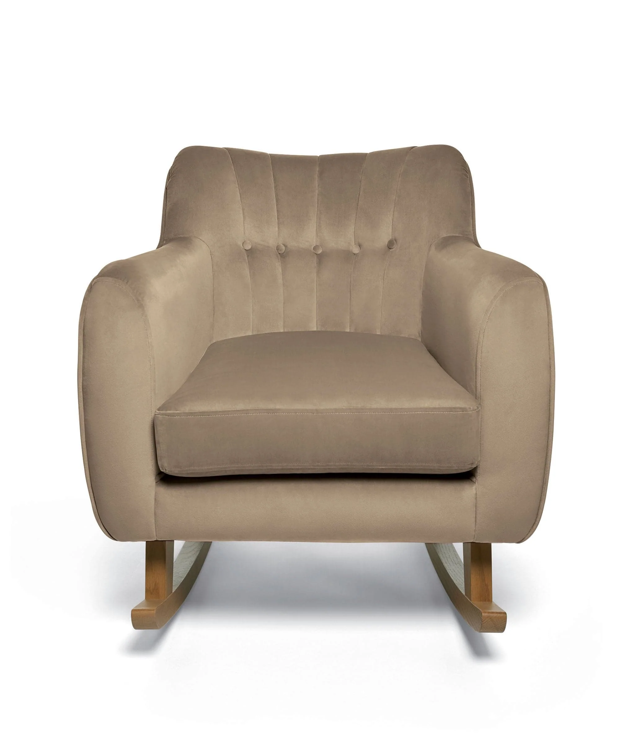 Hilson Nursing Chair & Footstool Set - Mocha Velvet - Image 4