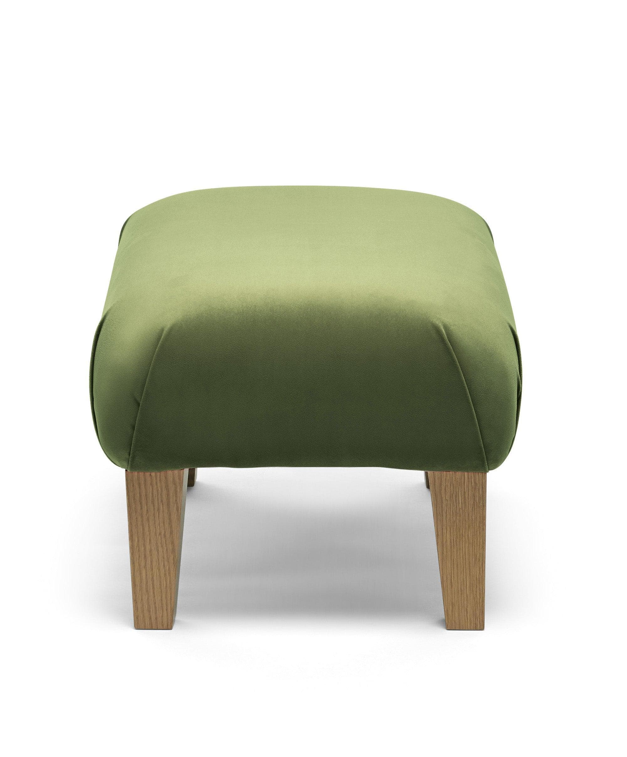Hilston Nursing Chair & Footsool Set - Olive Velvet - Image 5