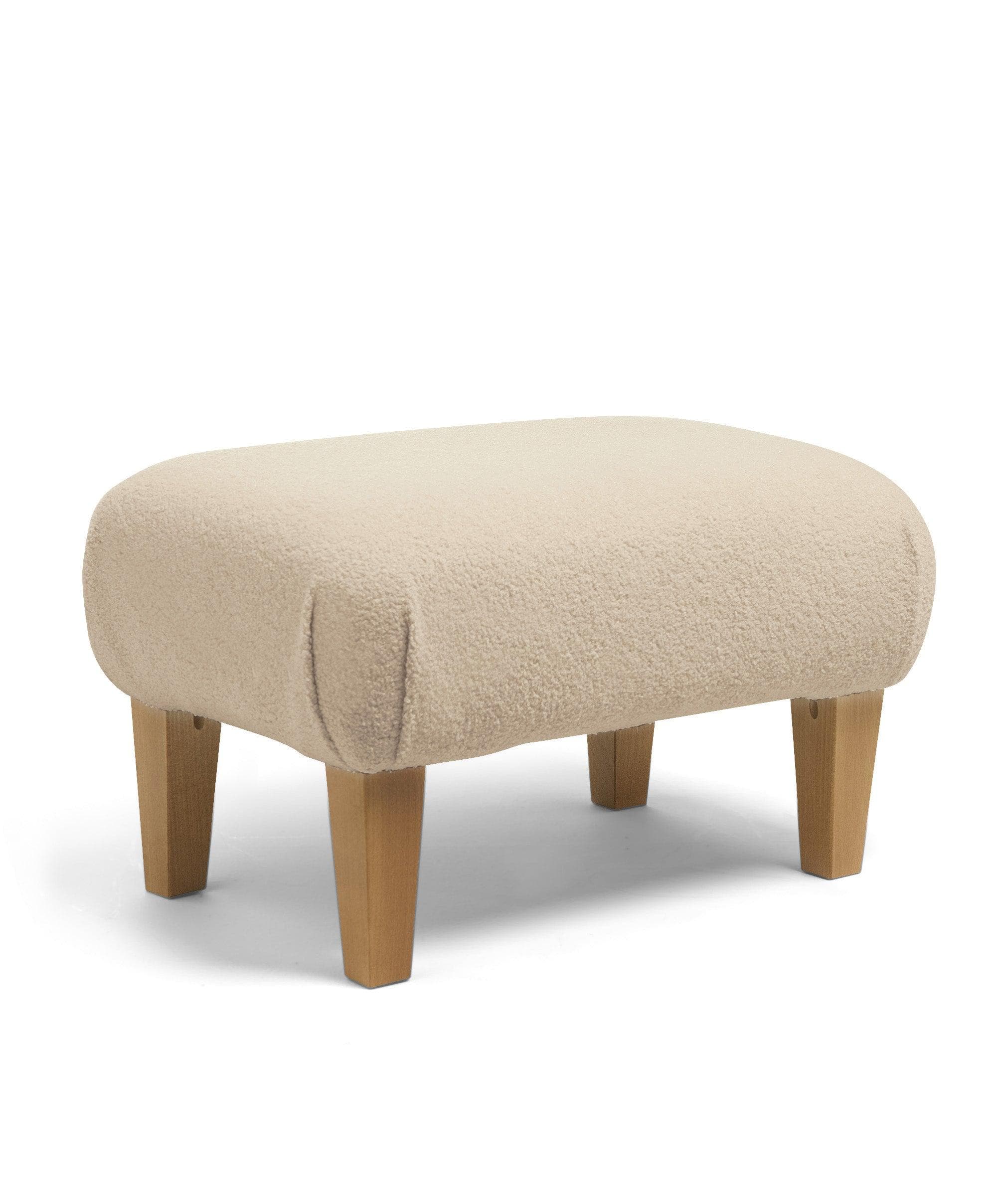Hilston Nursing Chair & Footsool Set - Oatmeal Boucle - Image 5