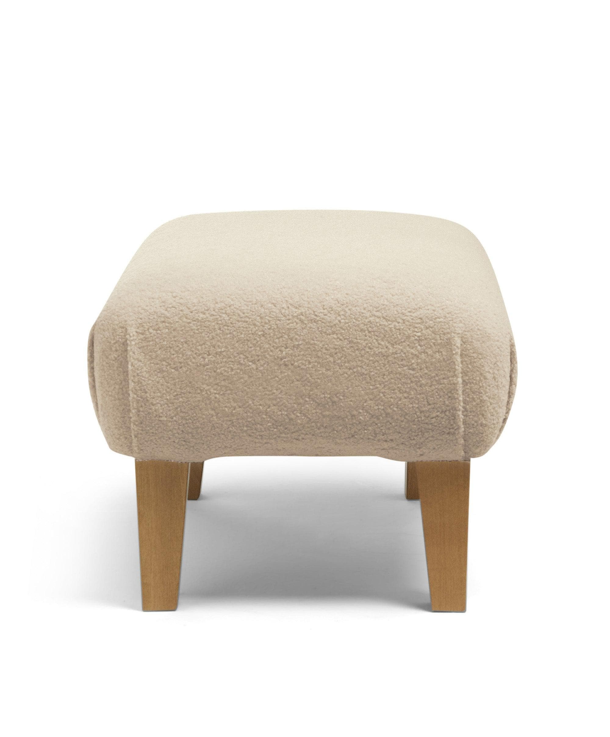 Hilston Nursing Chair & Footsool Set - Oatmeal Boucle - Image 6