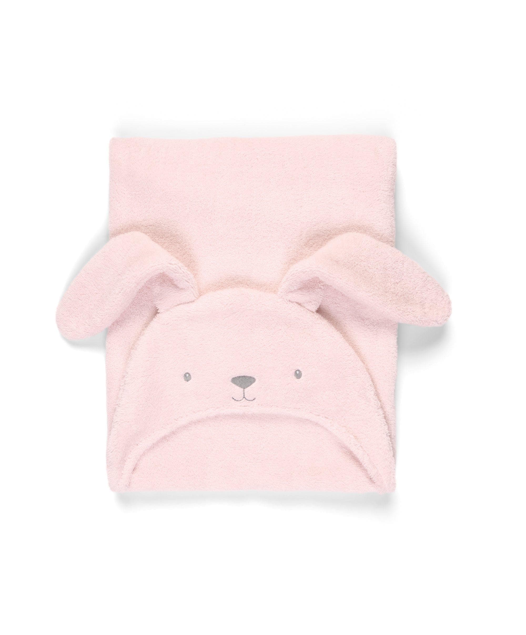 Hooded Baby Towel - Pink Bunny - Image 4