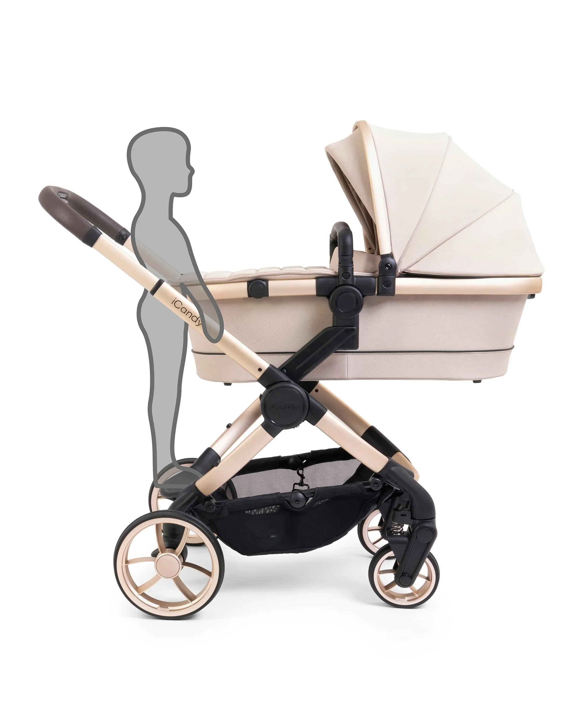 iCandy Peach 7 Complete Pushchair Bundle with Maxi-Cosi Pebble 360 Pro2 Car Seat - Biscotti - Image 7