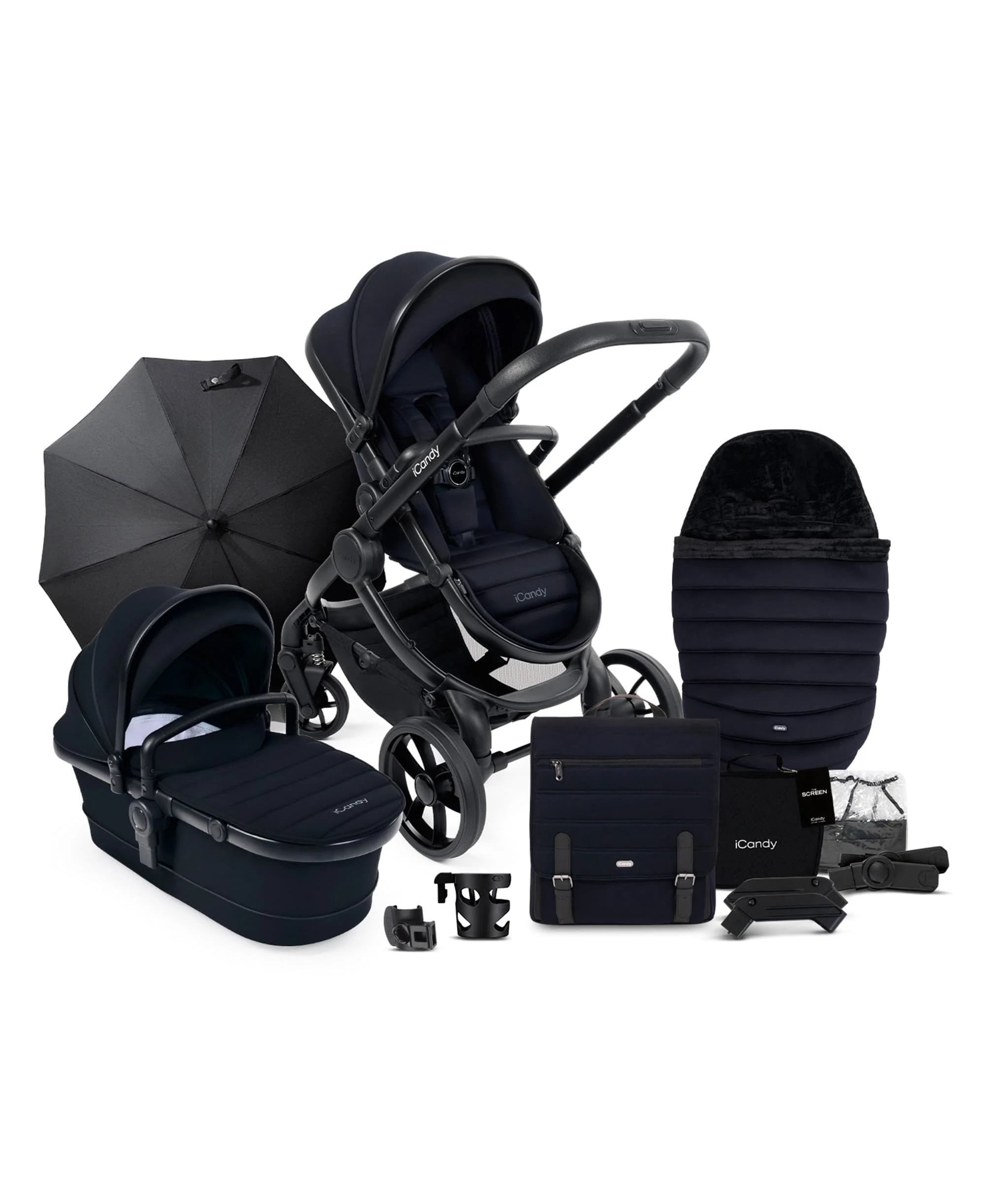 iCandy Peach 7 Complete Pushchair Bundle with Maxi-Cosi Pebble 360 Pro&sup2;  Car Seat & Base – Black - Image 2
