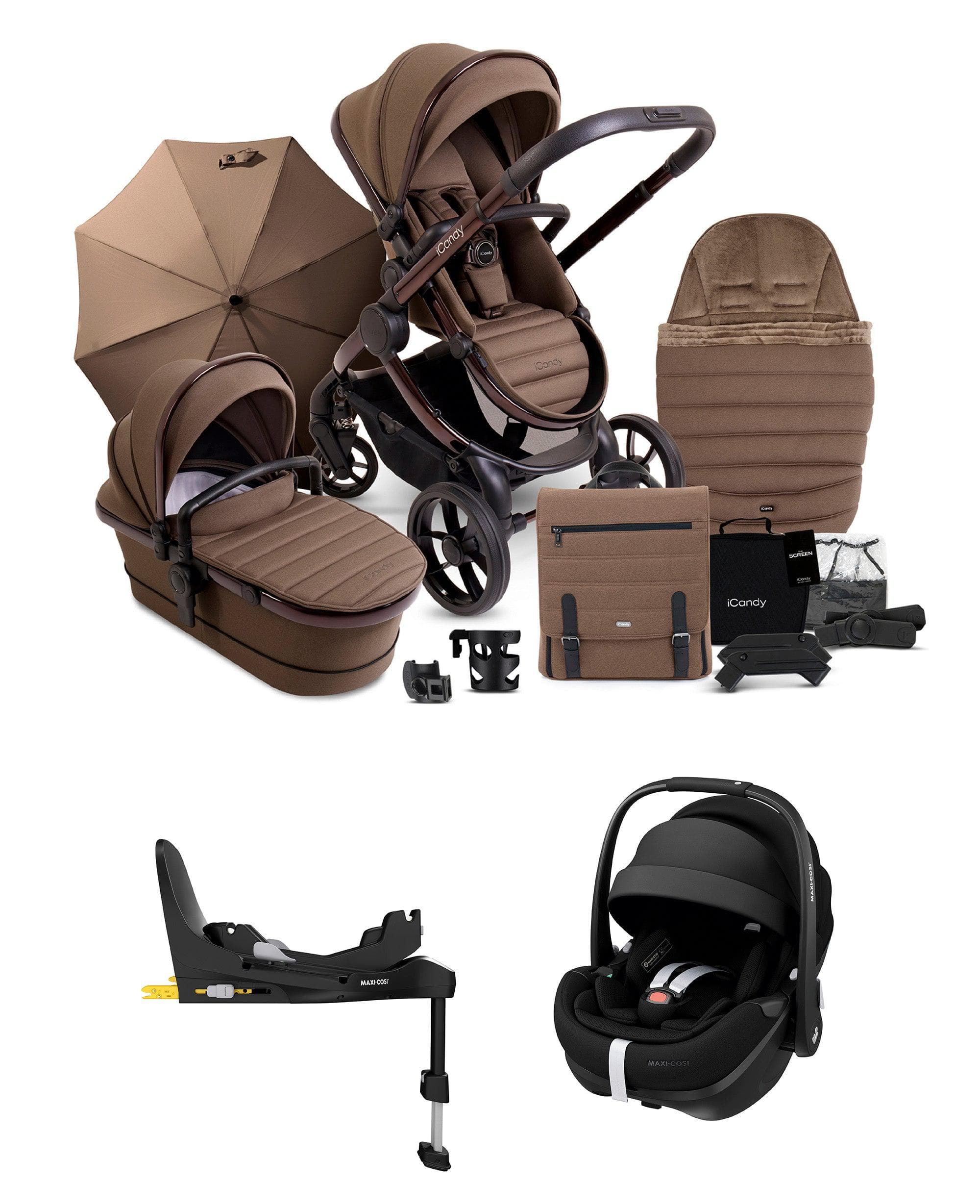 iCandy Peach 7 Complete Pushchair Bundle with Maxi-Cosi Pebble 360 Pro² - Coco