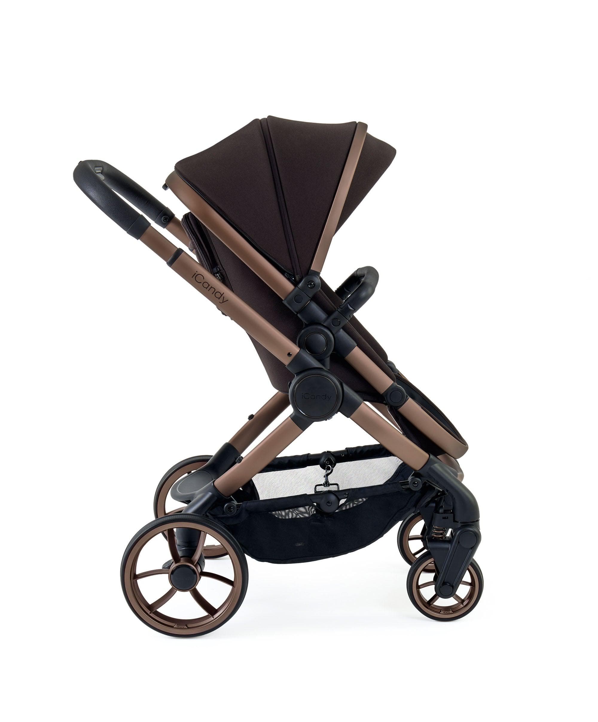 iCandy Peach 7 Complete Pushchair Bundle with Cybex Cloud T Car Seat - Pecan - Image 2
