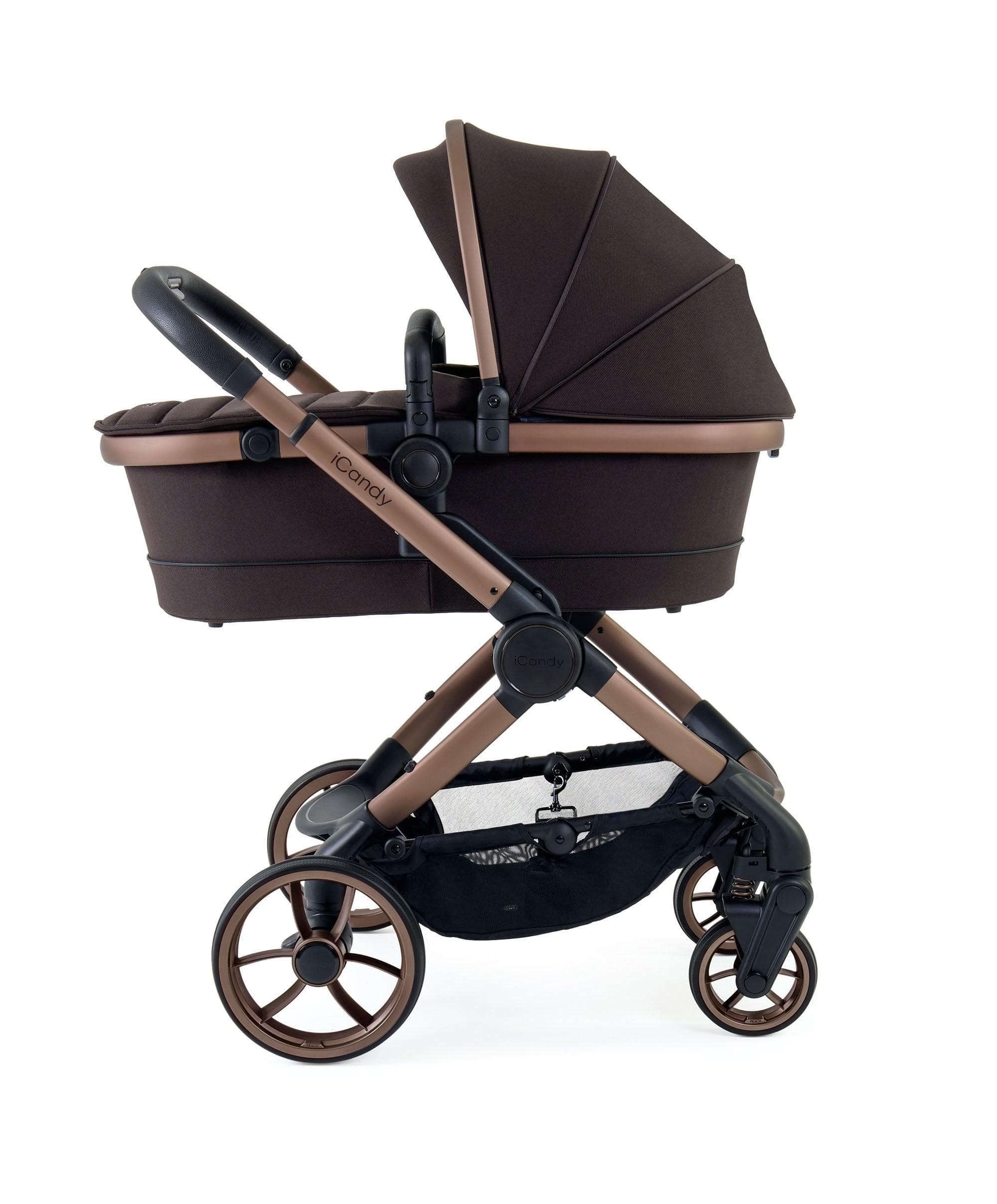 iCandy Peach 7 Complete Pushchair Bundle with Cybex Cloud T Car Seat - Pecan - Image 5