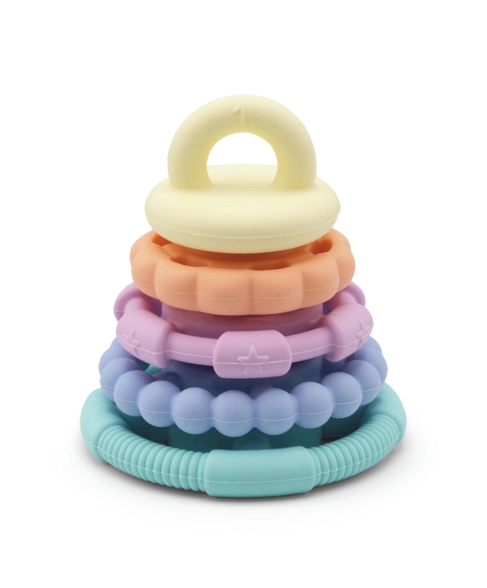 Jellystone Designs Rainbow Stackers & Teether – Pastel - Image 2