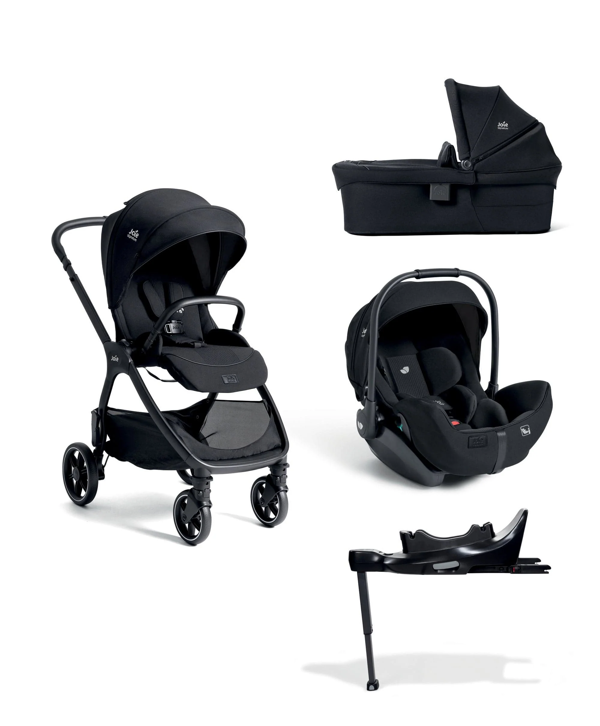 Joie Signature Valora Pushchair Bundle With Joie I-Level Pro Signature Car Seat & Base (4 Pieces) - Eclipse