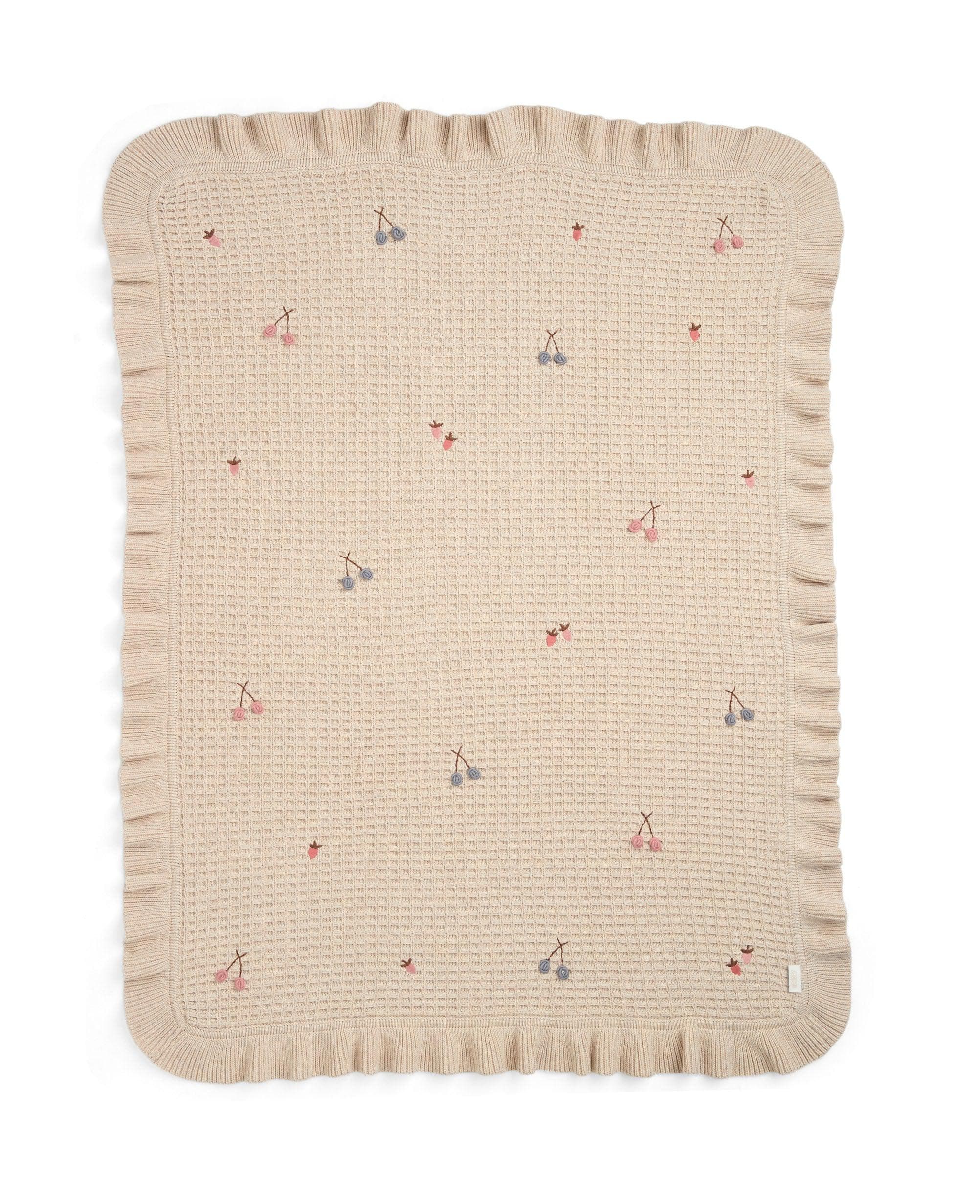 Knitted Blanket - Berry Frill - Image 4