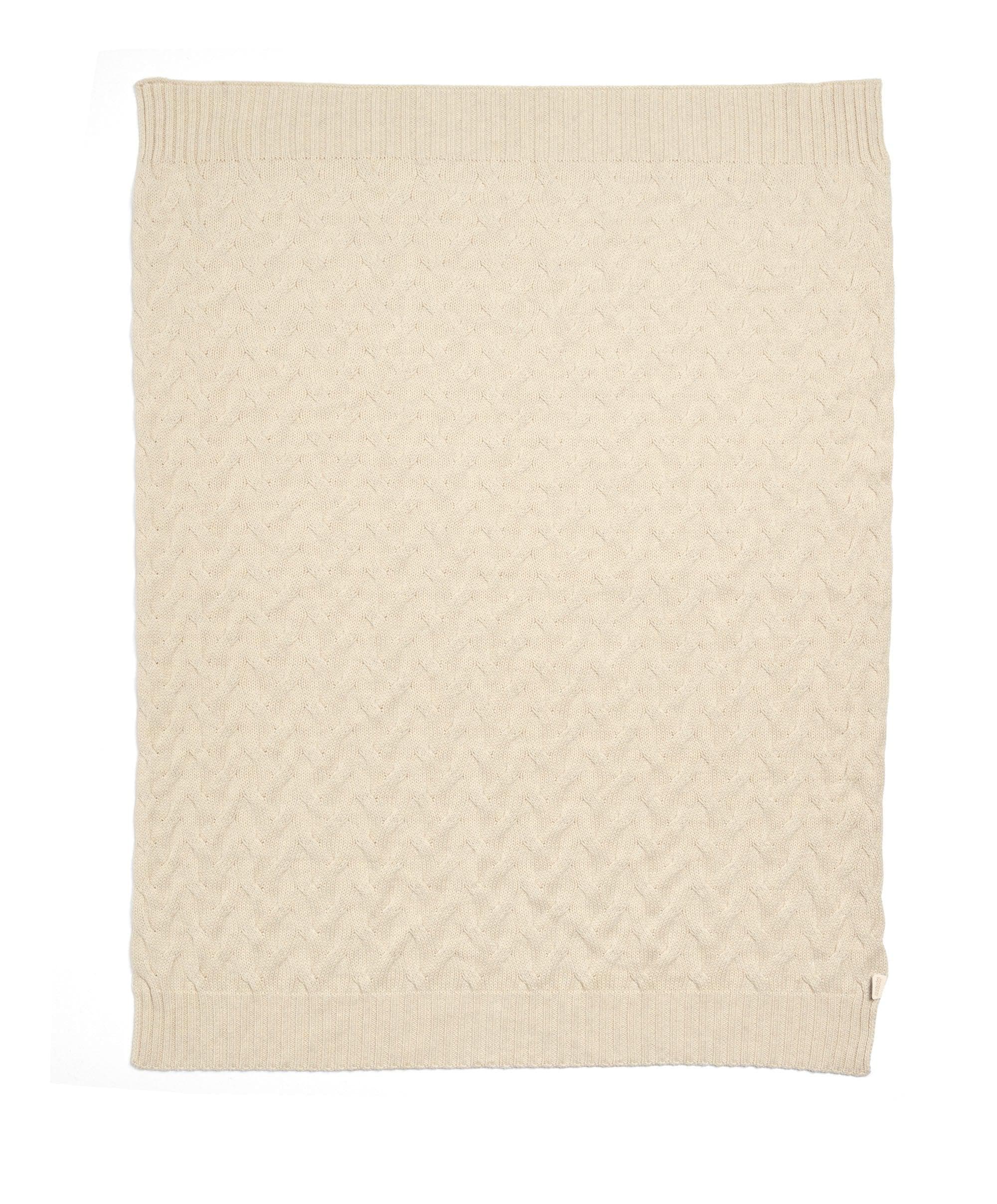 Cable Knit Blanket - Welcome to the World Duckling - Cream - Image 6