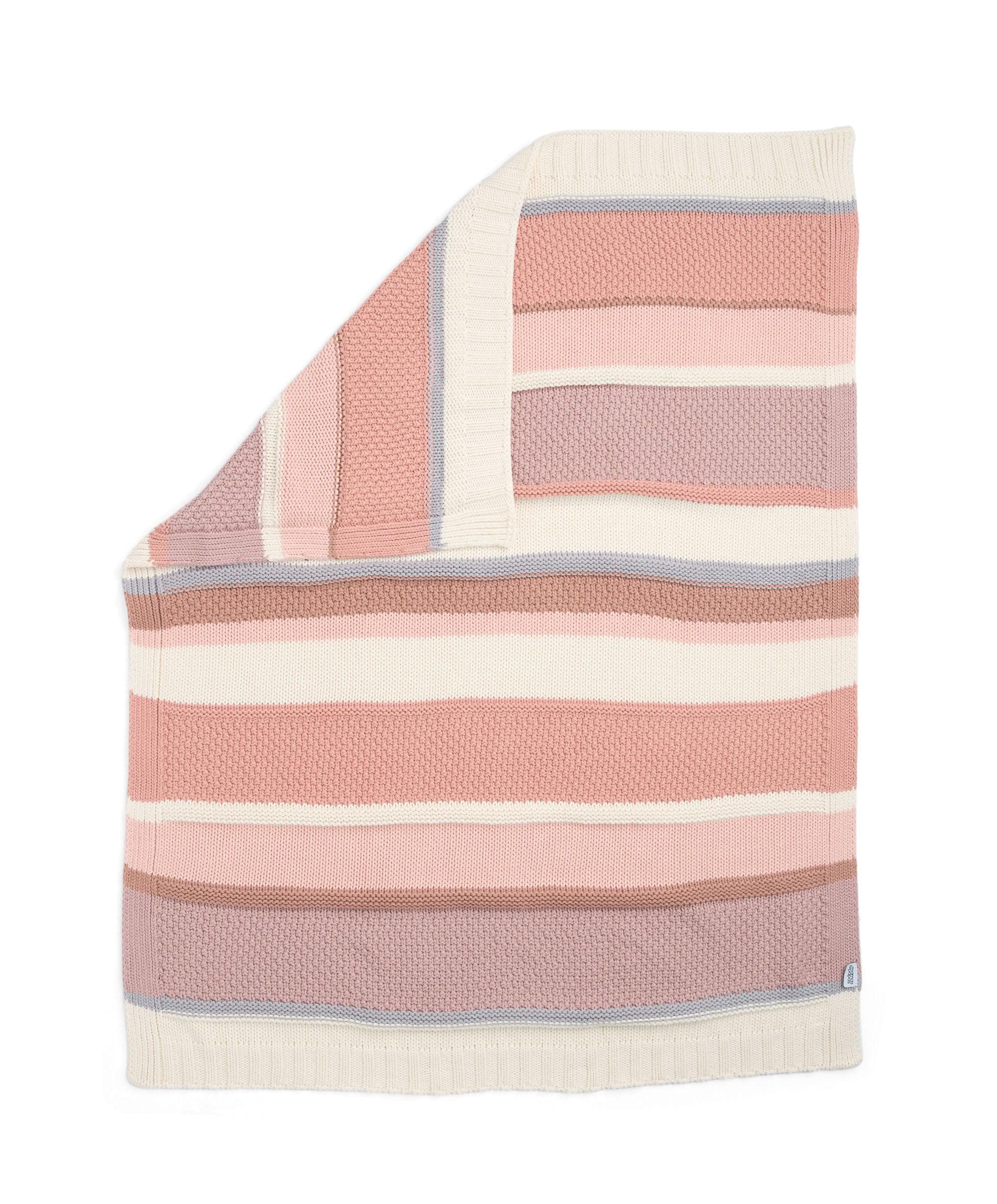 Knitted Blanket - Pink Block - Image 3