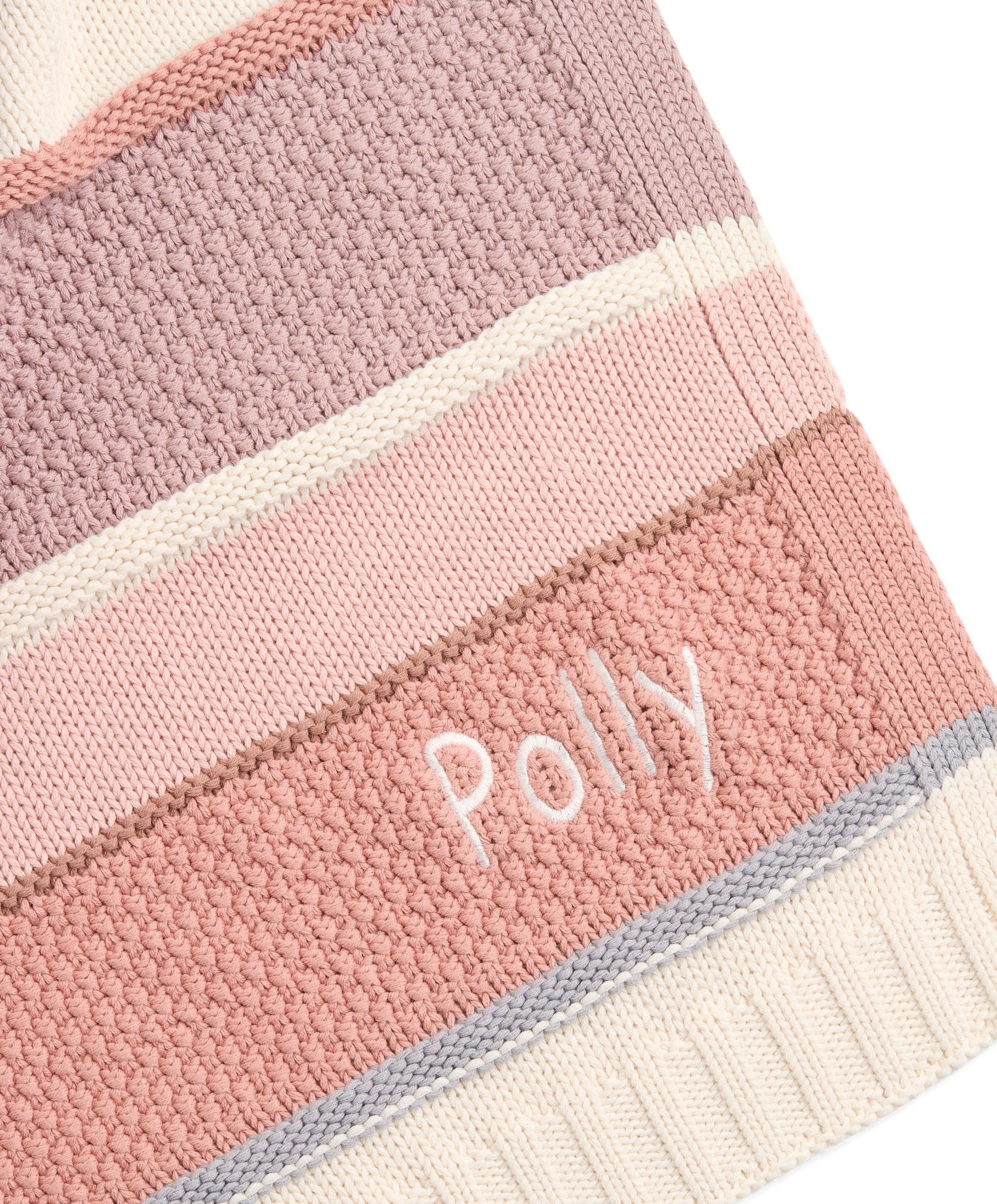 Knitted Blanket - Pink Block - Image 5