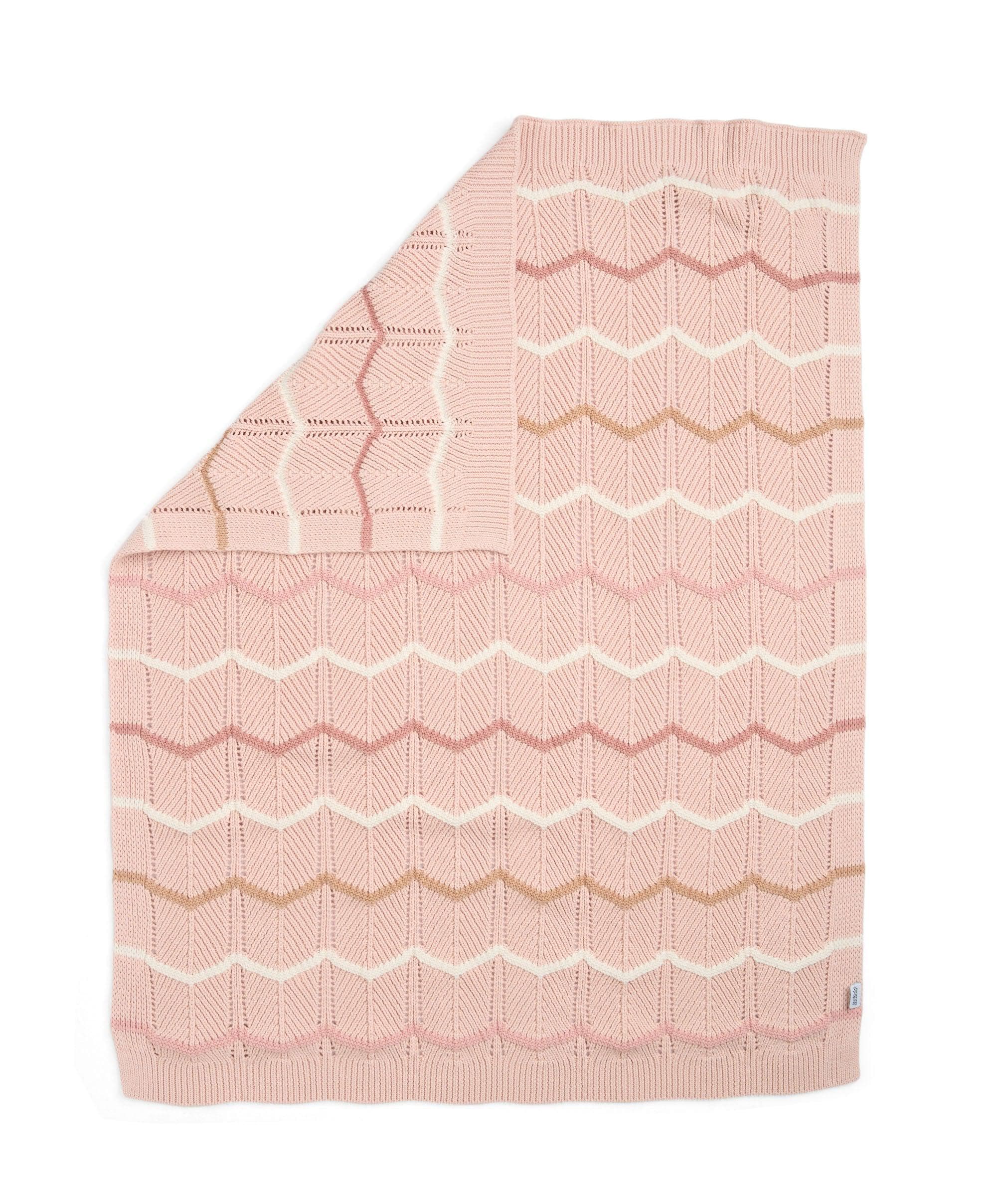 Knitted Blanket - Pink Wave - Image 3