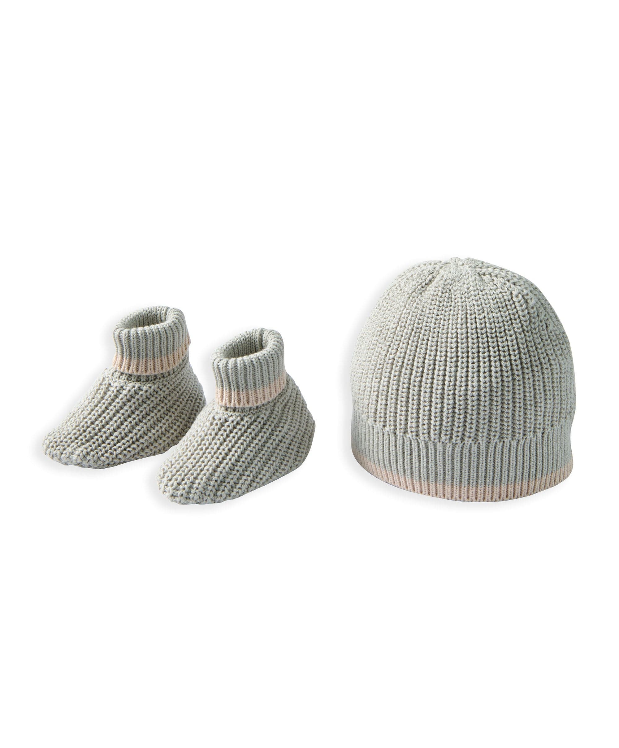 Welcome to the world Knitted Hat and Booties Set - Image 2
