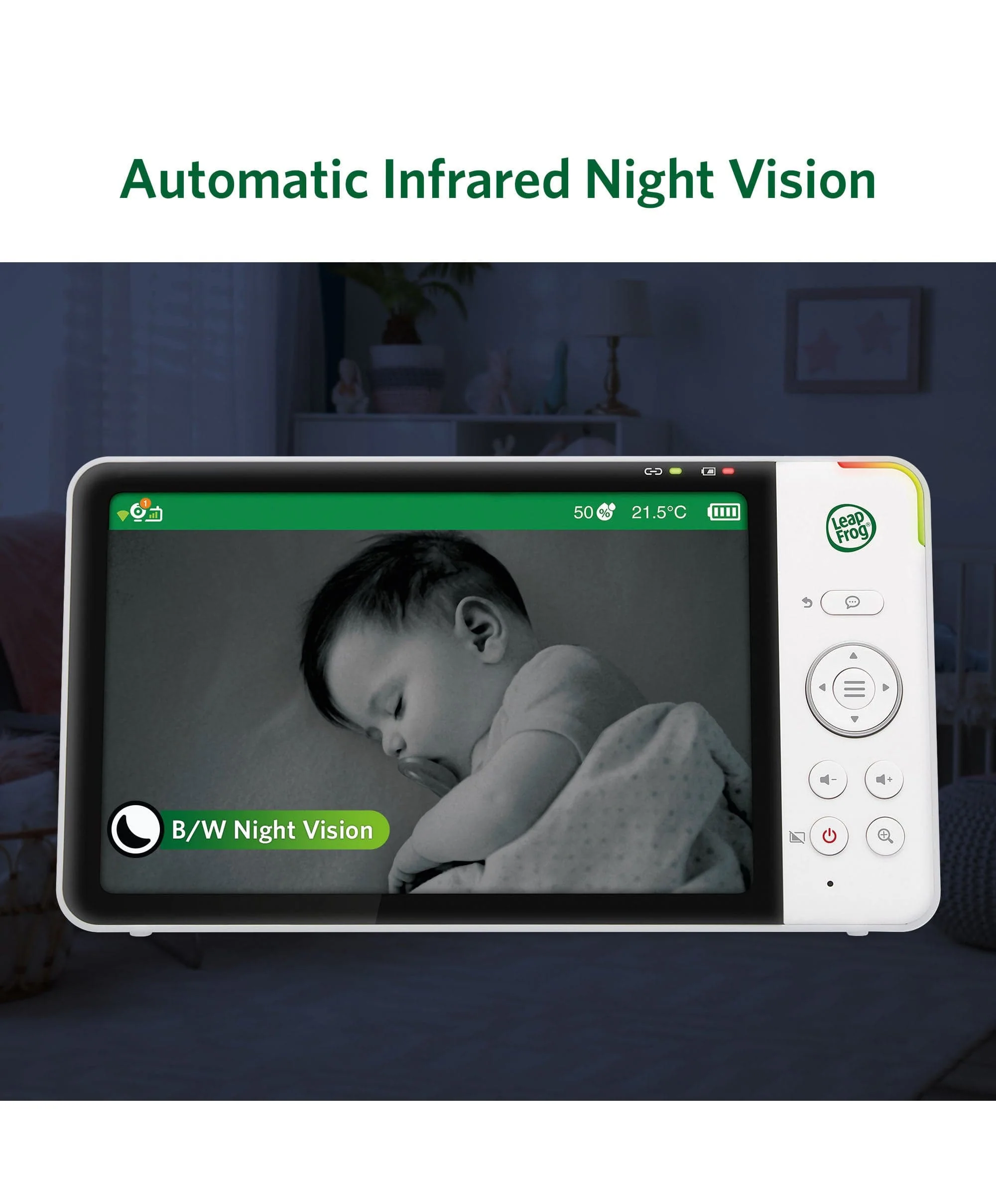 LeapFrog LF5817HD 7β Over-the-Cot Smart Baby Monitor - Image 10