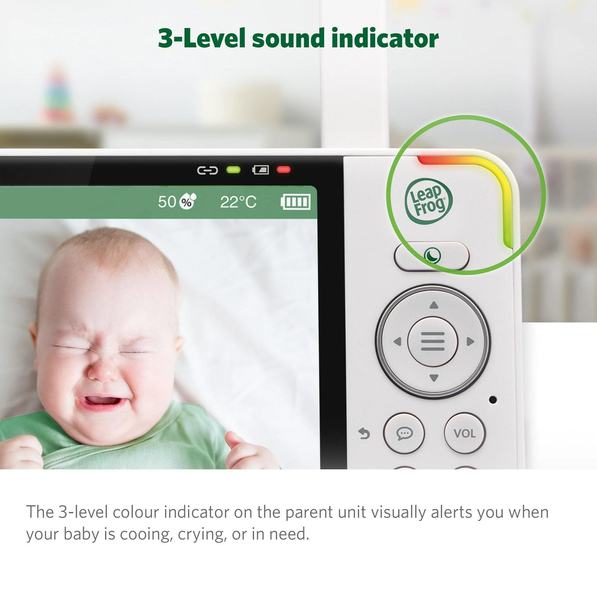 LeapFrog LF915HD 5" Video Baby Monitor with Colour Night Vision - White - Image 15