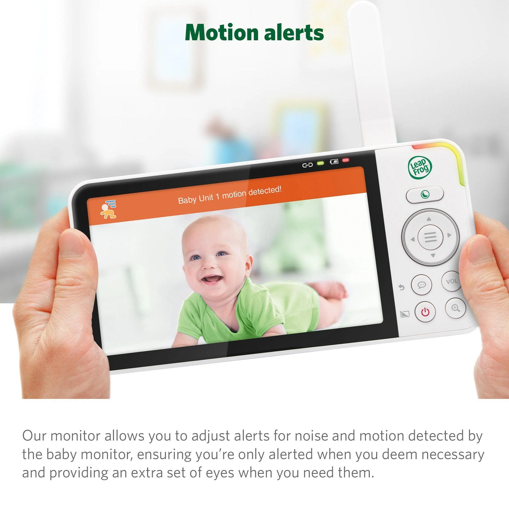LeapFrog LF915HD 5" Video Baby Monitor with Colour Night Vision - White - Image 7