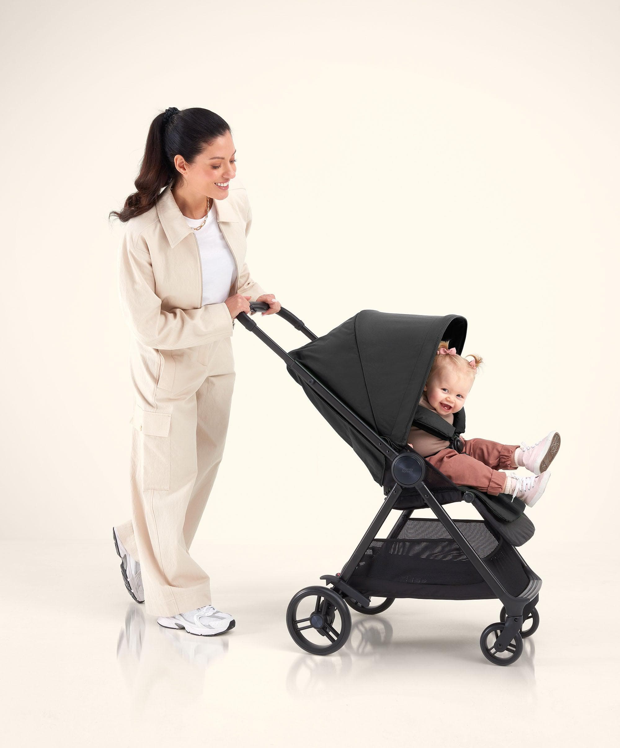 Libro Stroller Bundle with Quilted Memory Foam Liner (2 Piece)β Liquorice/Graphite - Image 2
