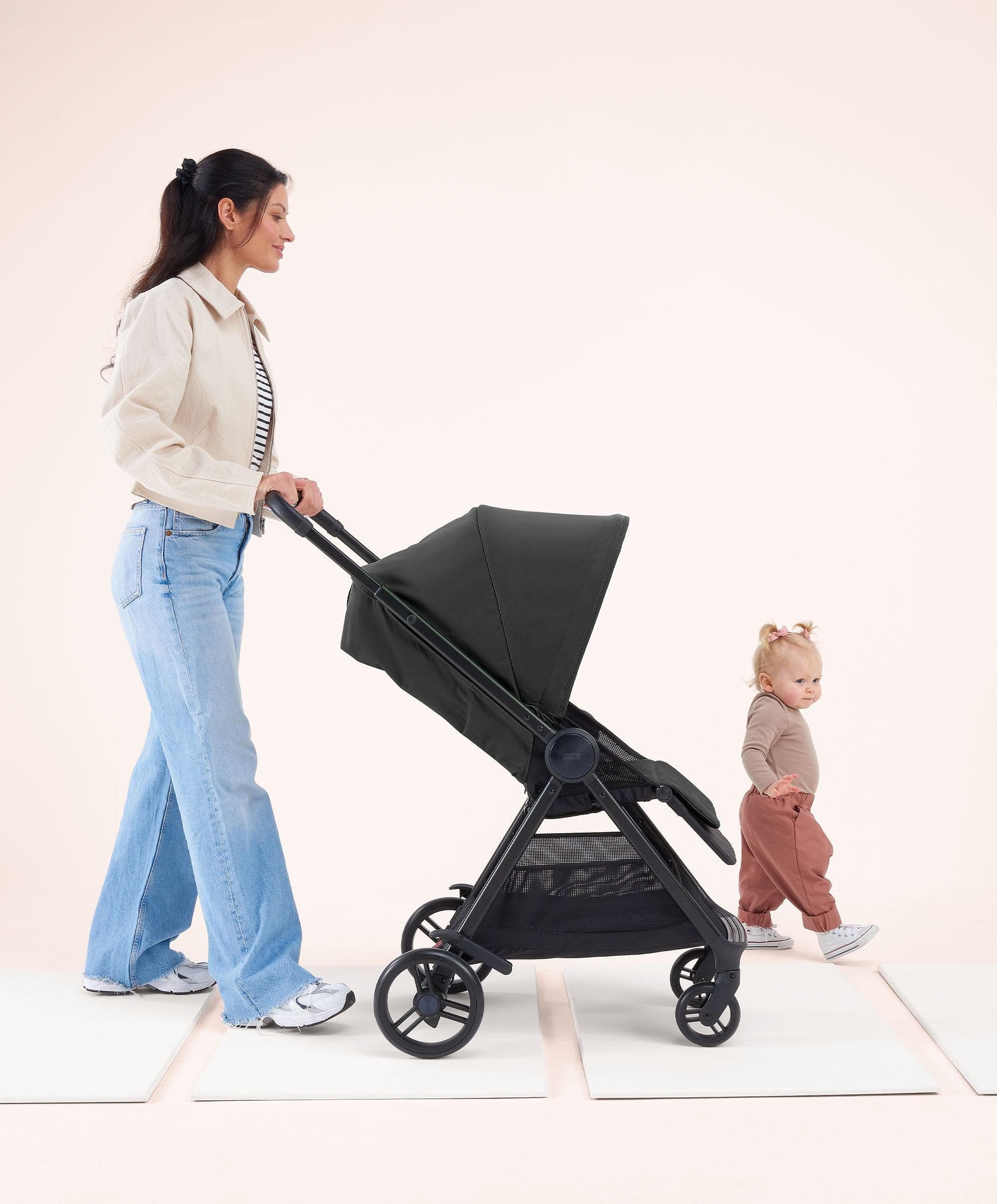 Libro Stroller Bundle with Quilted Memory Foam Liner (2 Piece)β Liquorice/Graphite - Image 3