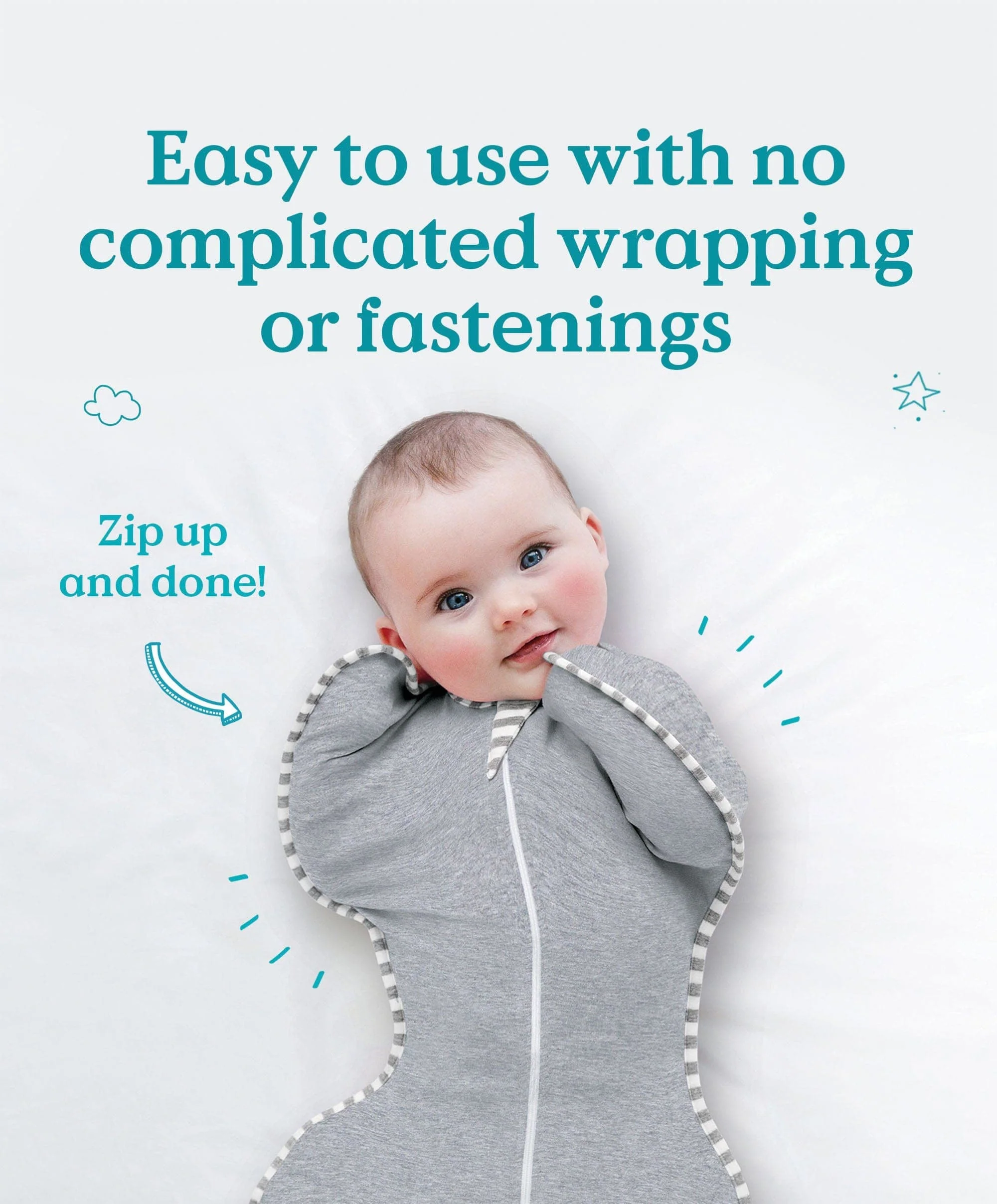 Love to Dream Swaddle Up™ (2.5 Tog) - White Dreamer - Image 6