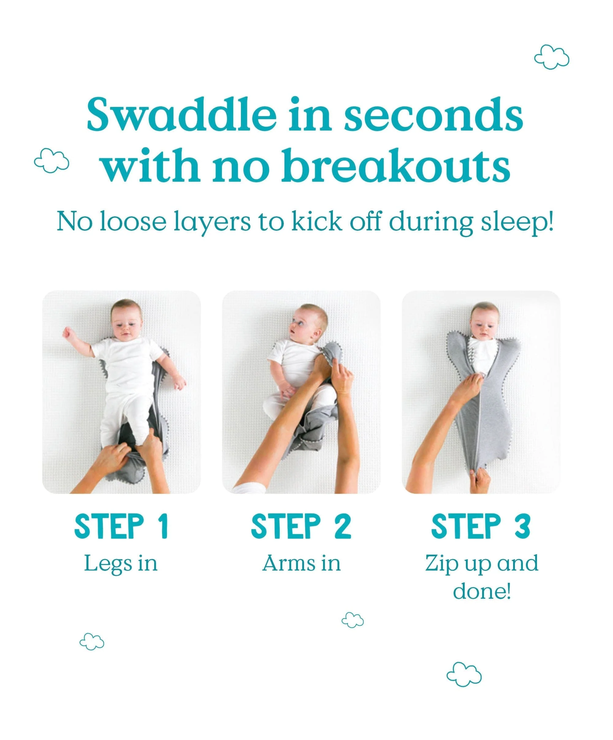 Love to Dream Swaddle Up™ (2.5 Tog) - White Dreamer - Image 9