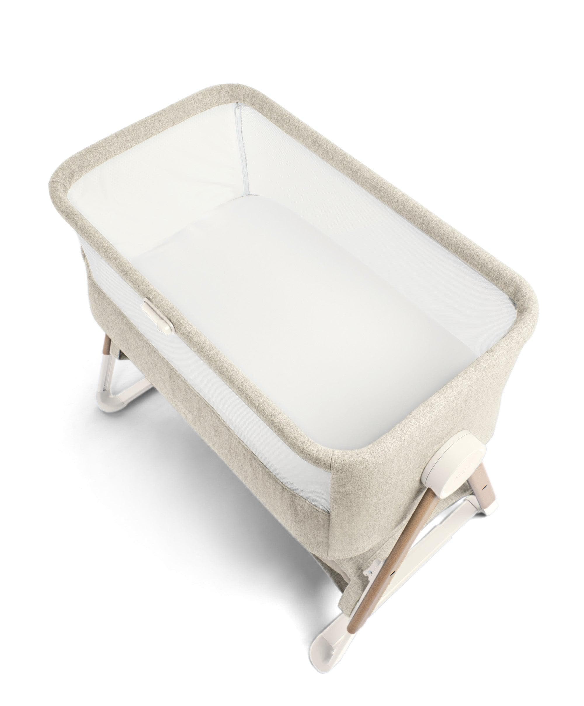 Lua Bedside Crib and Sheet Bundle - Fawn/Oatmeal - Image 9
