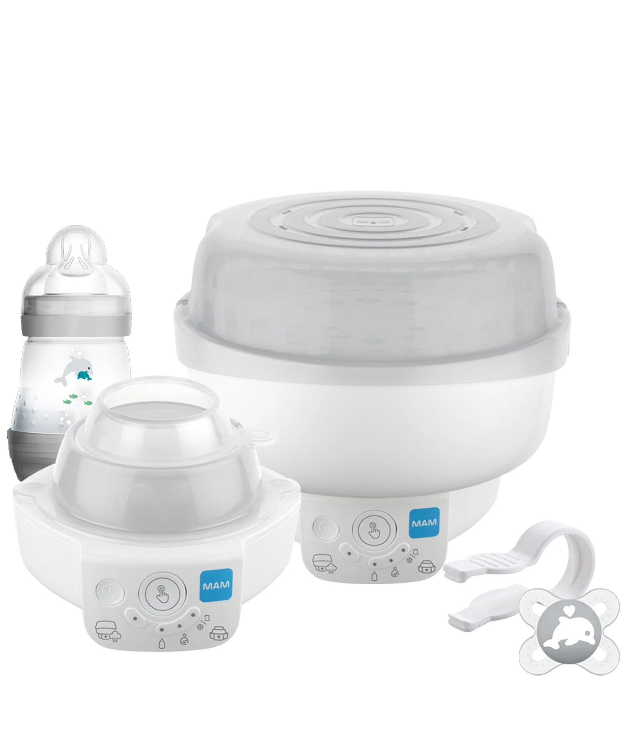 MAM Baby 6-in-1 Electric Steriliser & Large Bottle Starter Bundle - Matt Taupe - Image 3