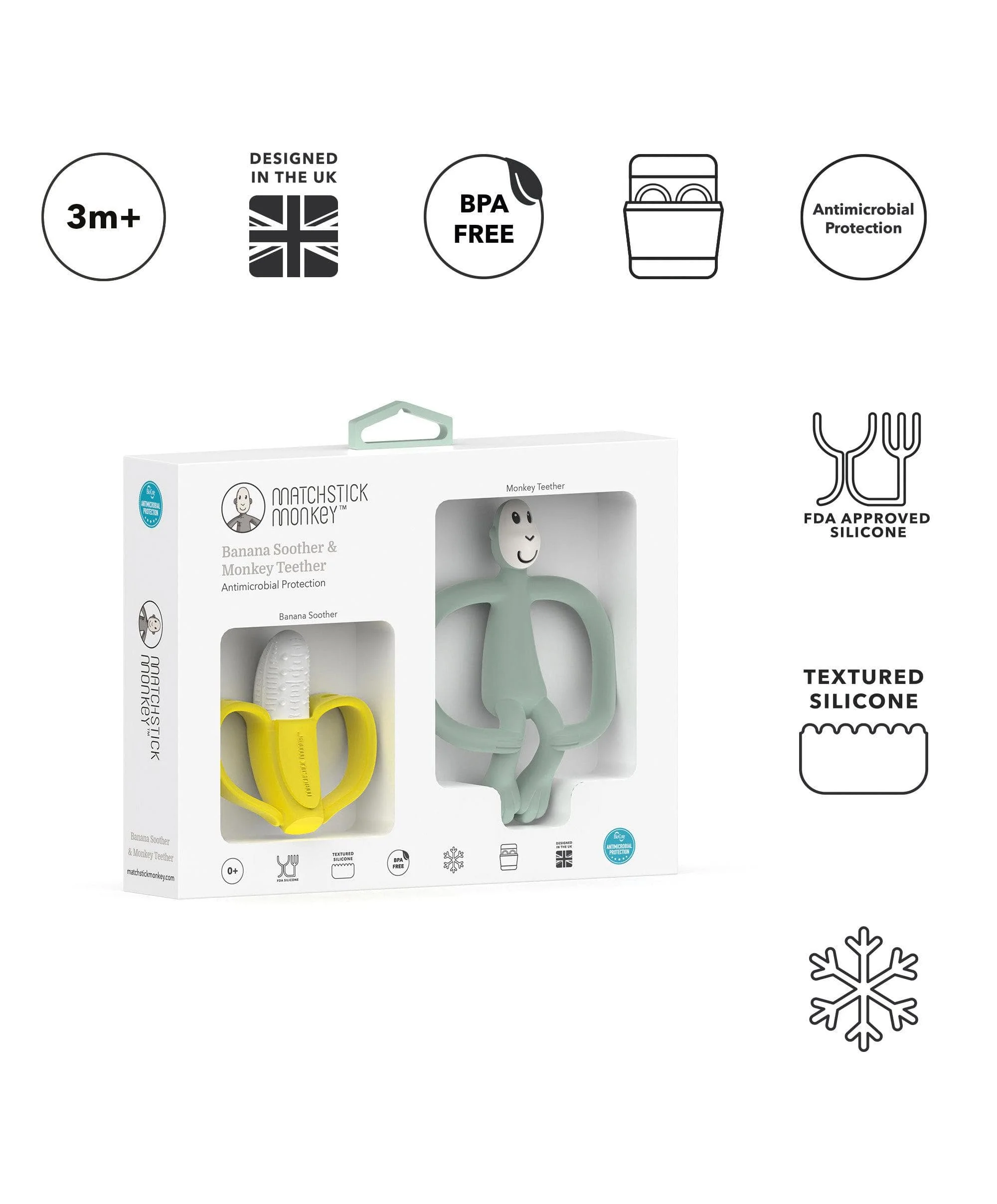 Matchstick Monkey Banana & Monkey Teething Set - Image 2