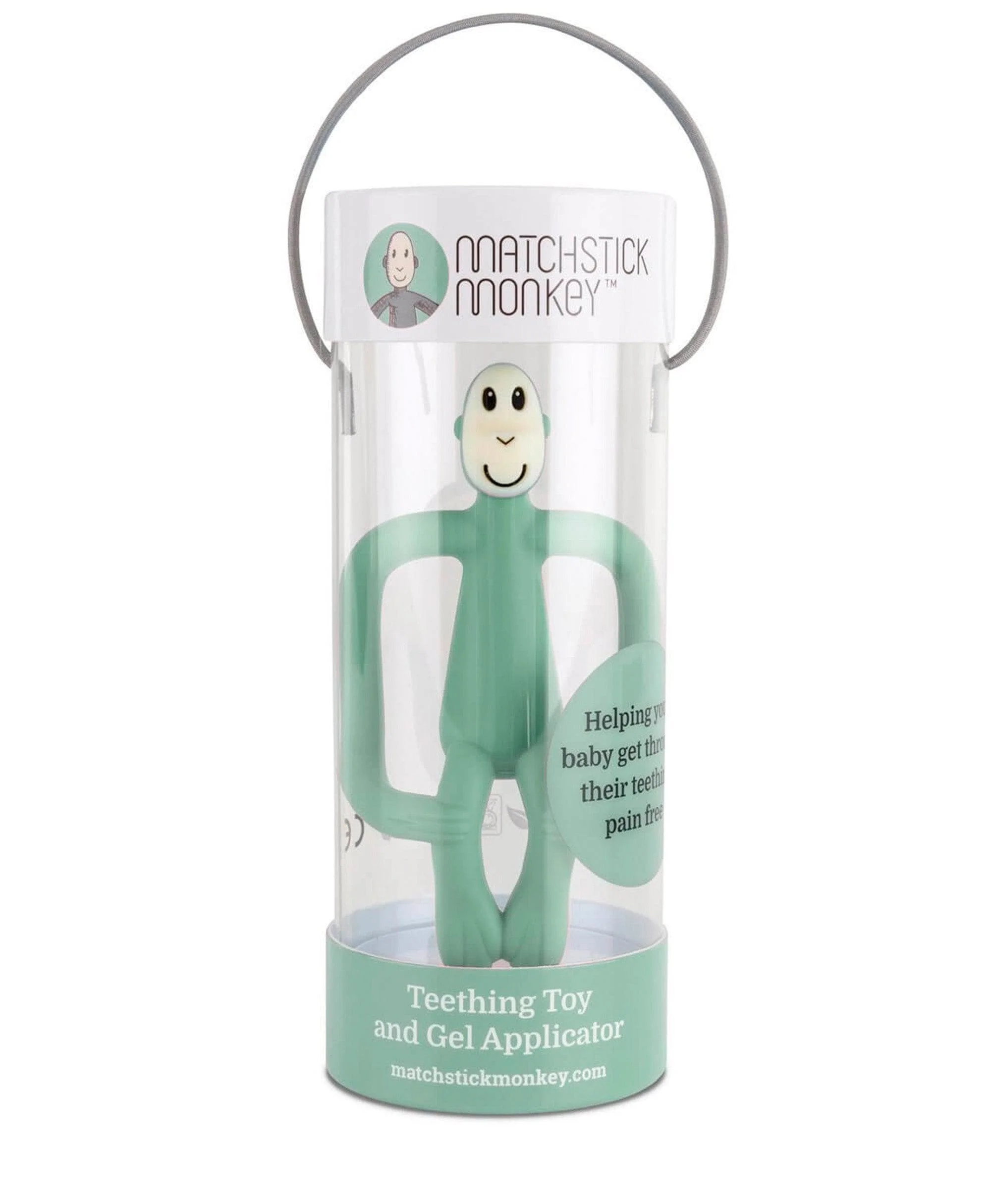 Matchstick Monkey Original Teething Toy in Mint Green - Image 4