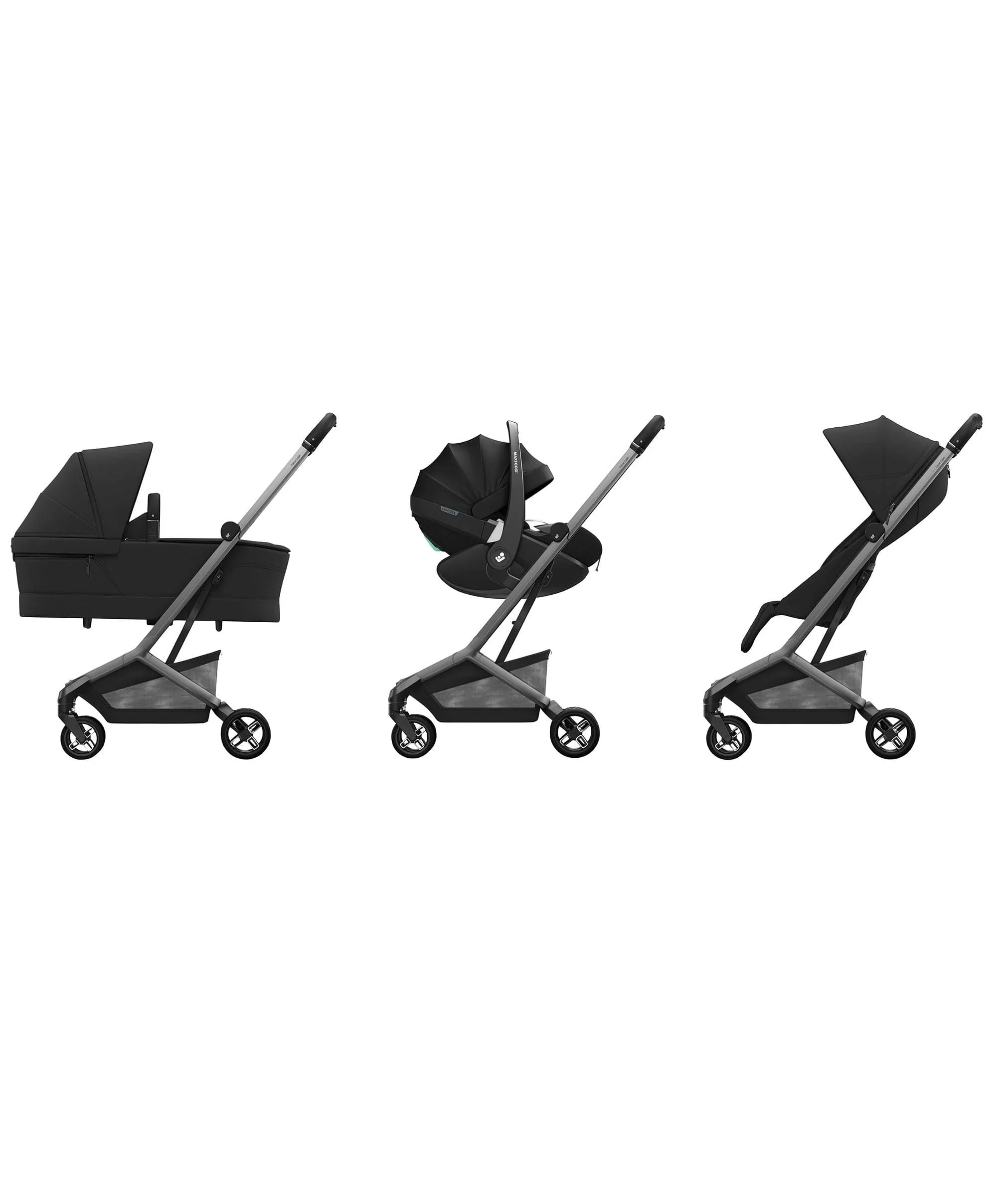 Maxi-Cosi Fame Cabin Pushchair & Carry Cot Bundle - Black - Image 13