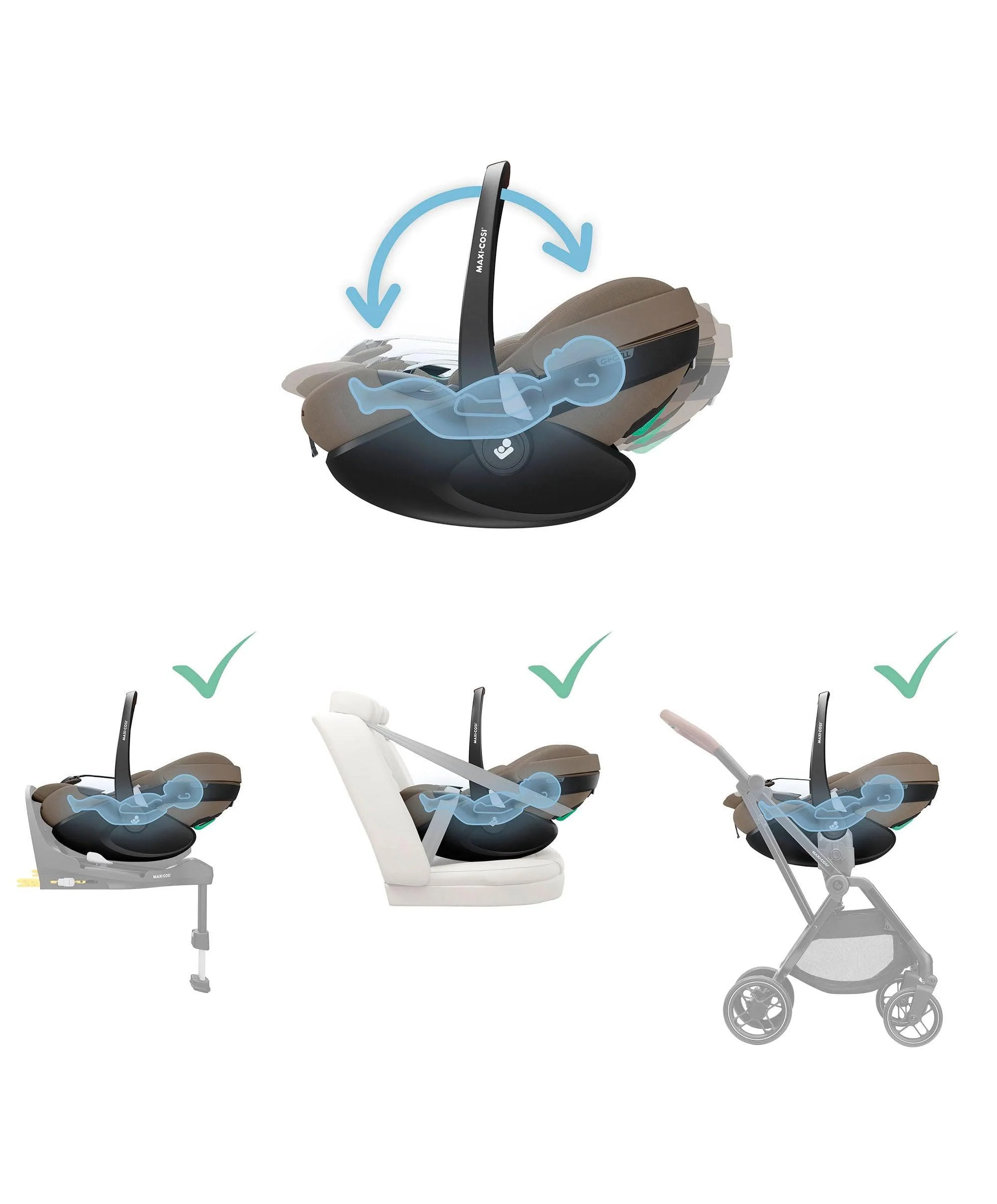 Maxi-Cosi Pebble 360 Pro² Car Seat - Twillic Truffle - Image 15