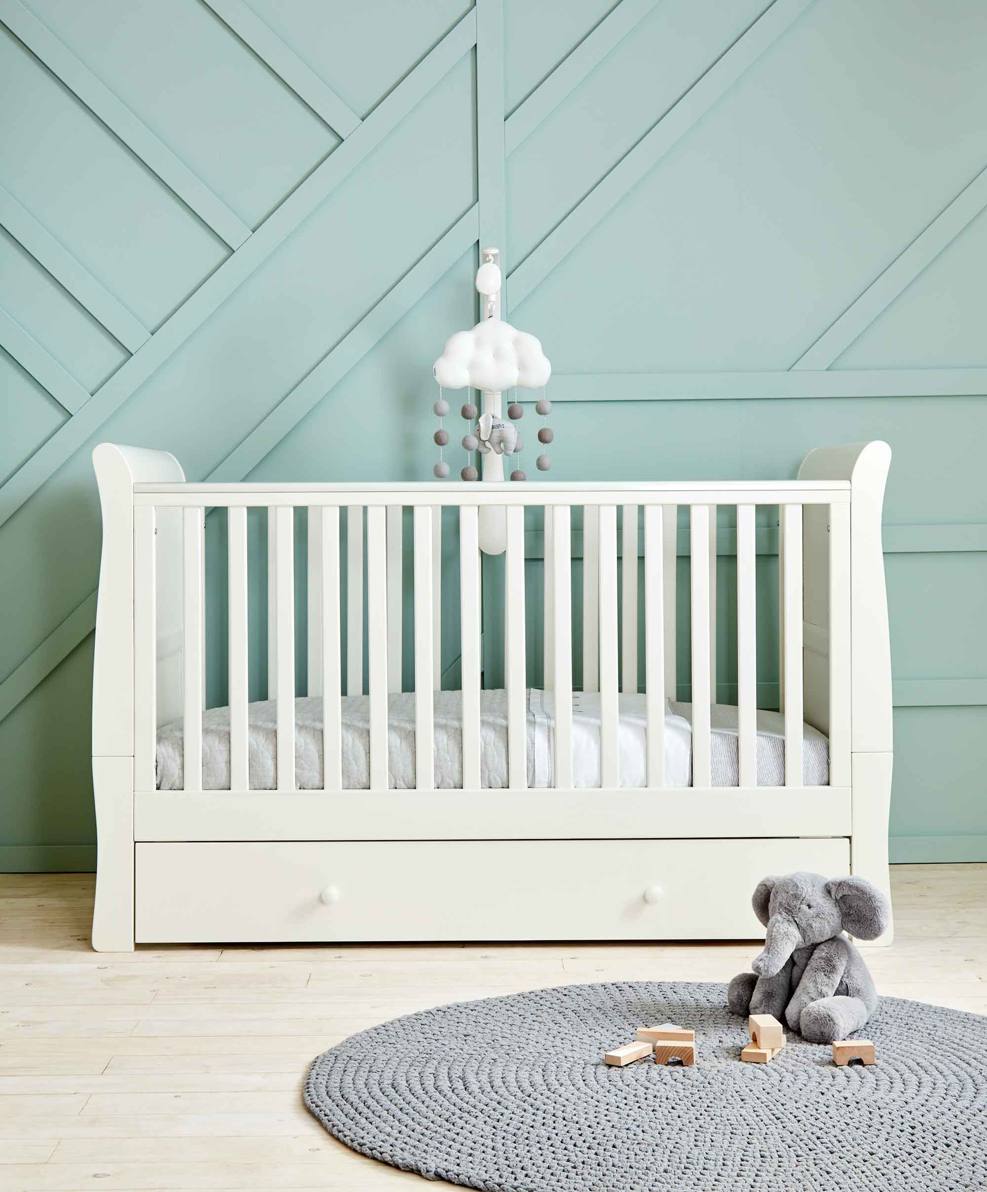 Mia Cotbed & Premium Pocket Spring Mattress Bundle - White - Image 2