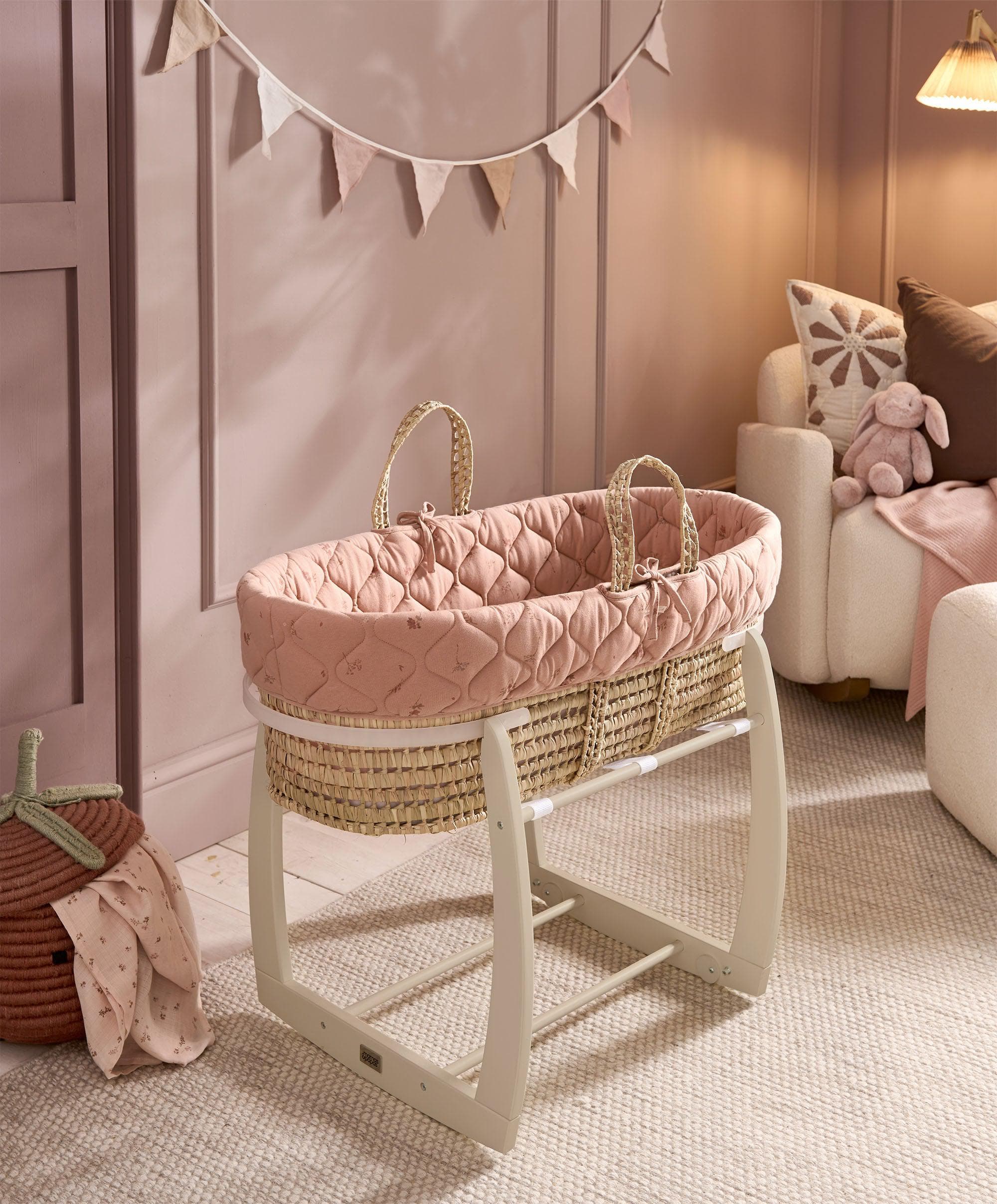 Rocking Moses Basket Stand - Cashmere - Image 3