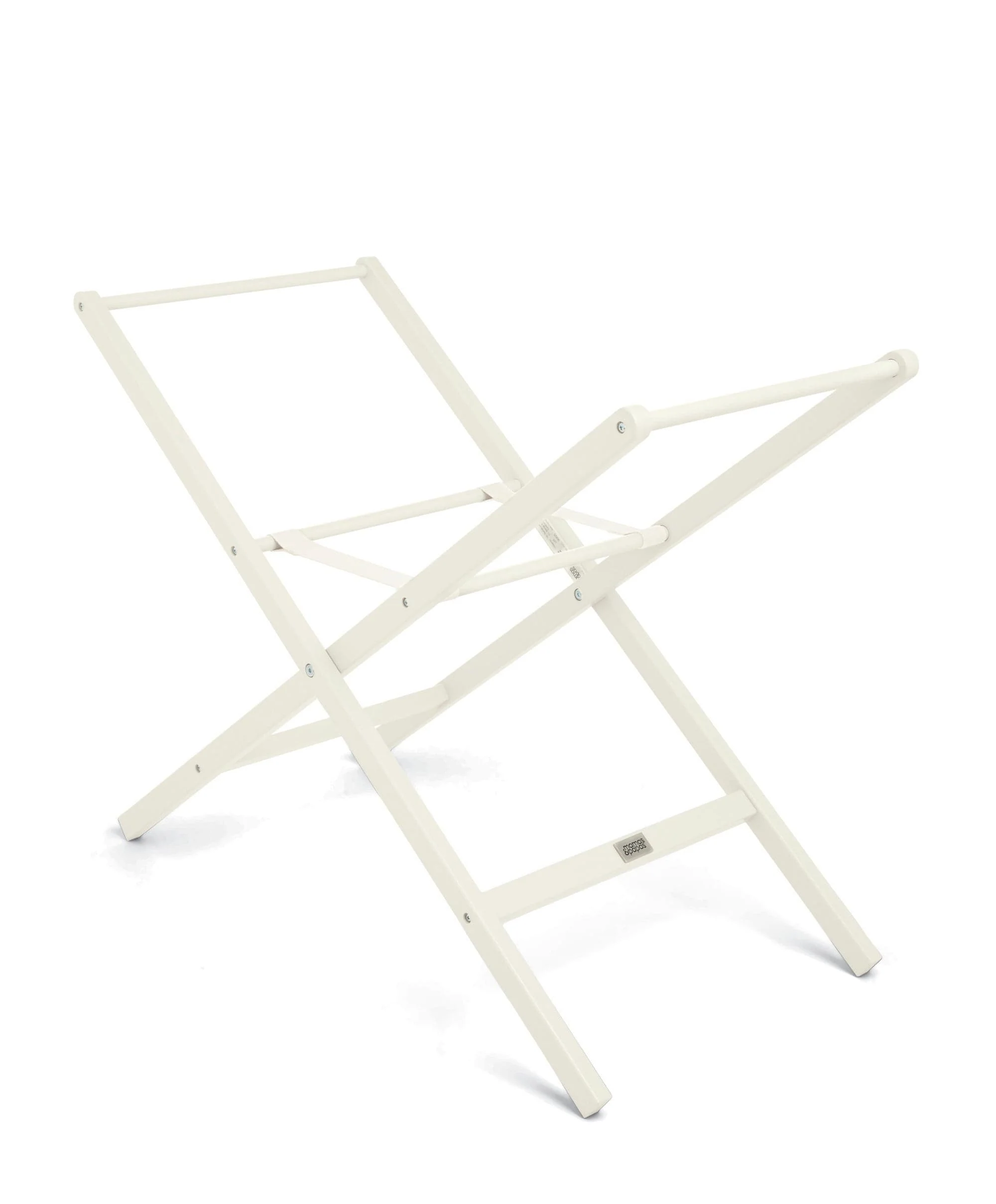 Folding Moses Basket Stand - White