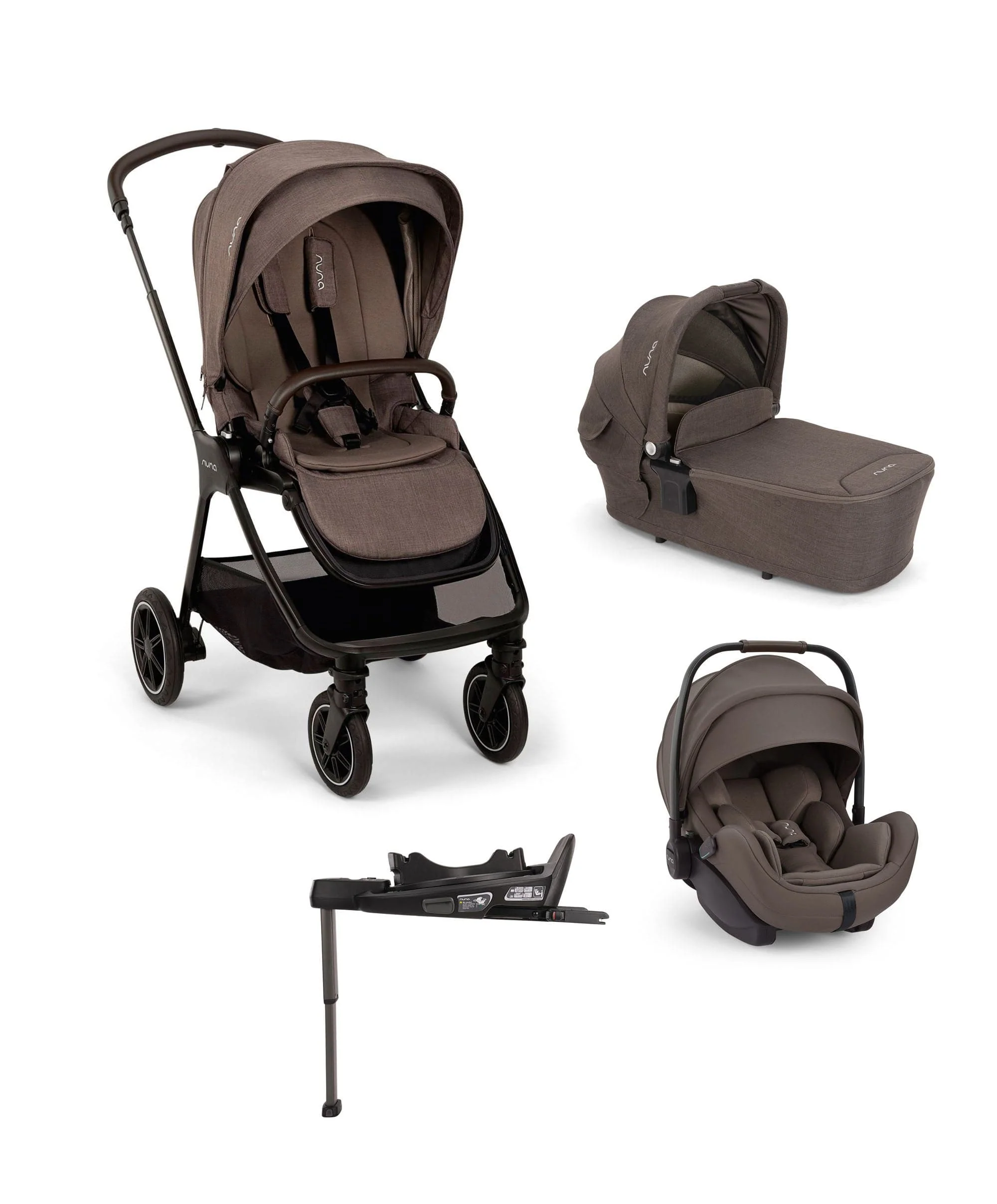 Nuna TRIV Next Pushchair with Arra Flex Car Seat & Base – Chestnut