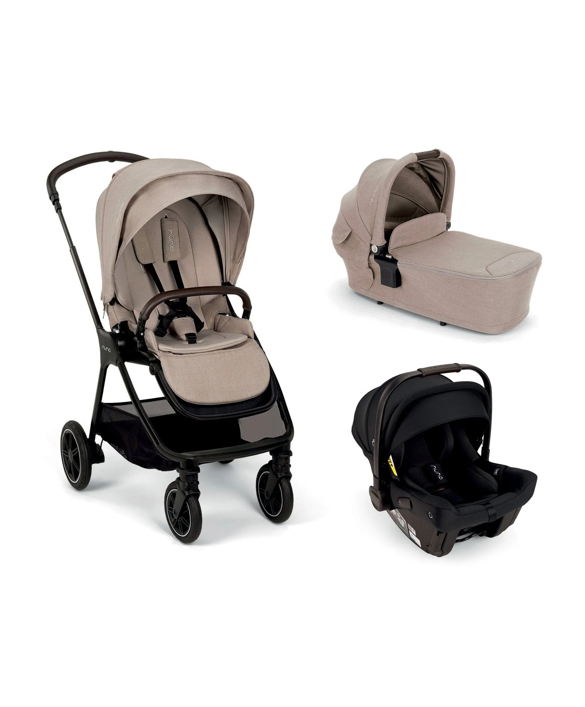 Nuna TRIV Next Urbn Pushchair Bundle with PIPA Urbn Car Seat & LYTL Carrycot - Chateau