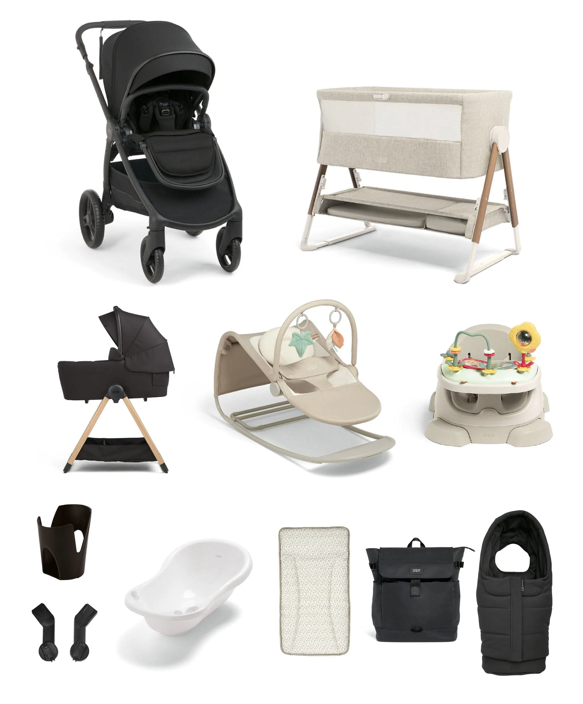 Ocarro 2 Pushchair Ultimate Newborn Bundle (12 Pieces) - Eclipse