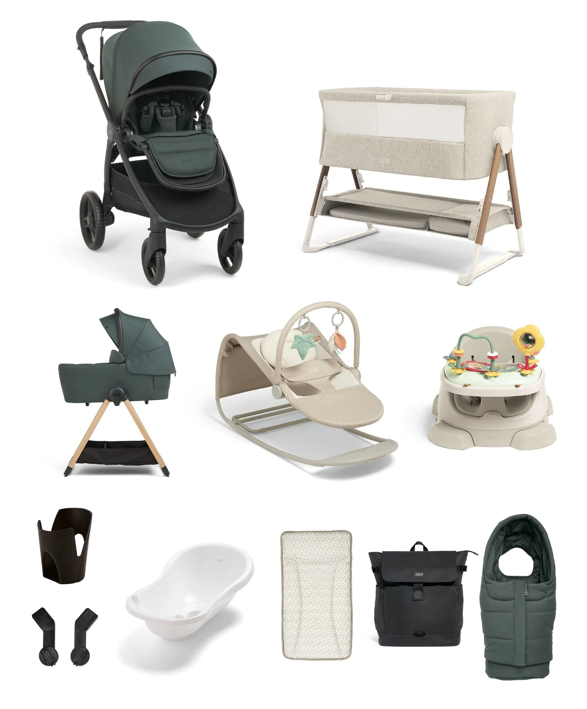 Ocarro 2 Pushchair Ultimate Newborn Bundle  (12 Pieces) - Teal