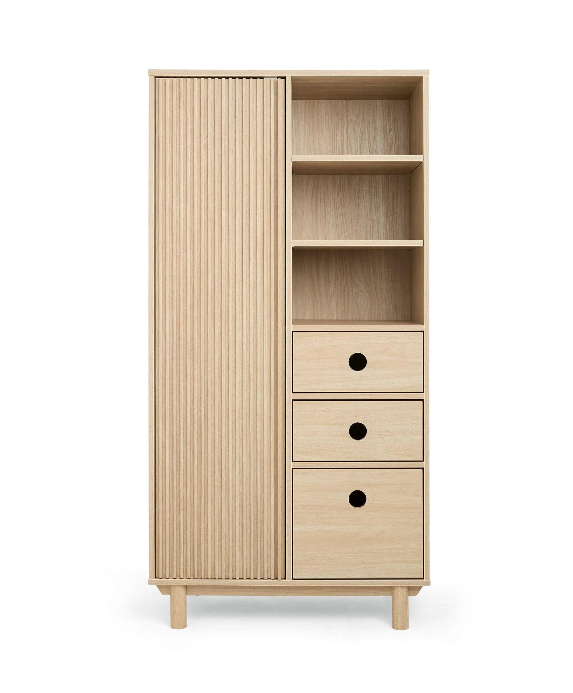 Oska Nursery Bundle With Lua Bedside Crib (6 Pieces) - Oak - Image 10