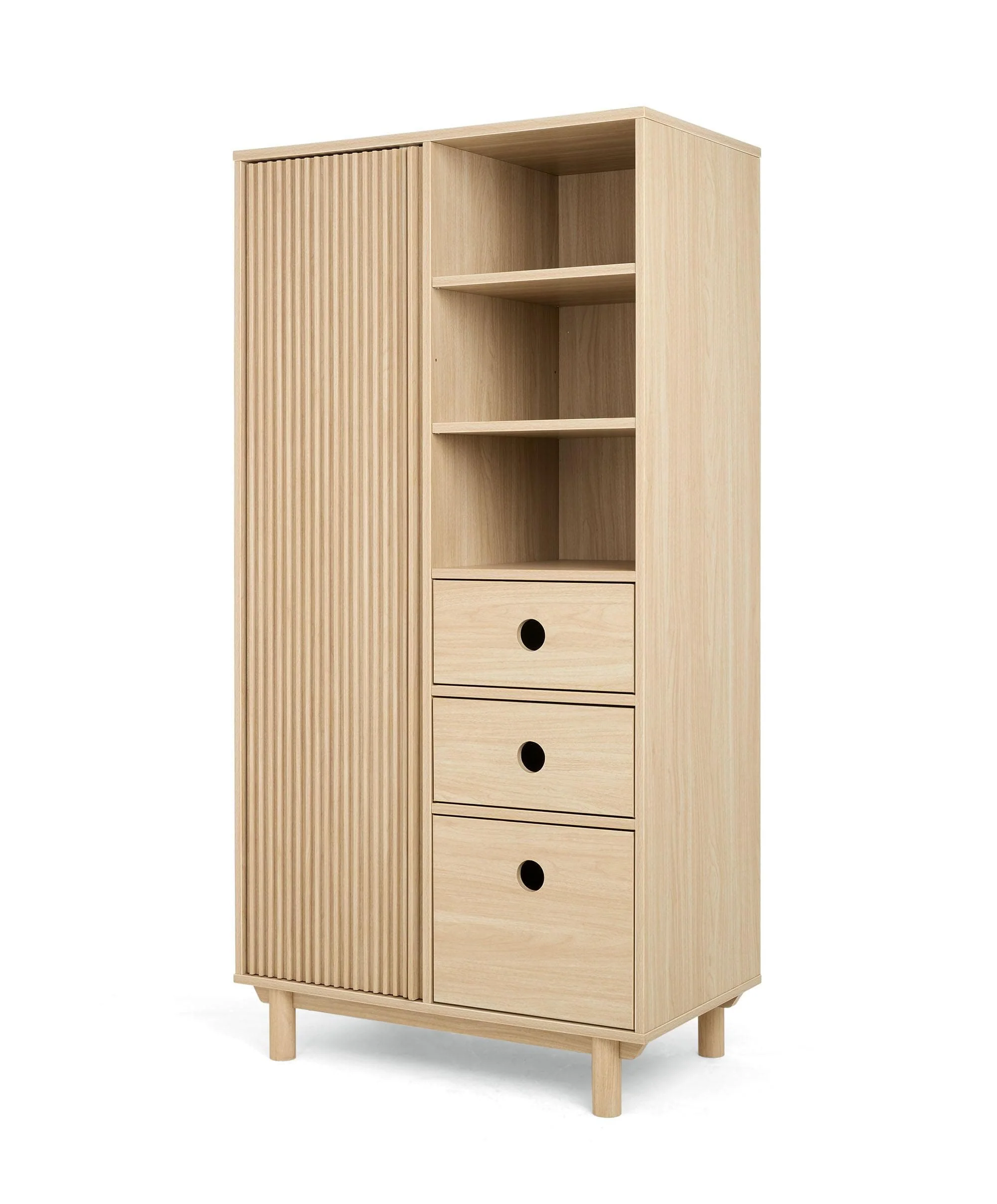 Oska 3 Piece Cotbed Range With Dresser Changer & Wardrobe - Oak - Image 9