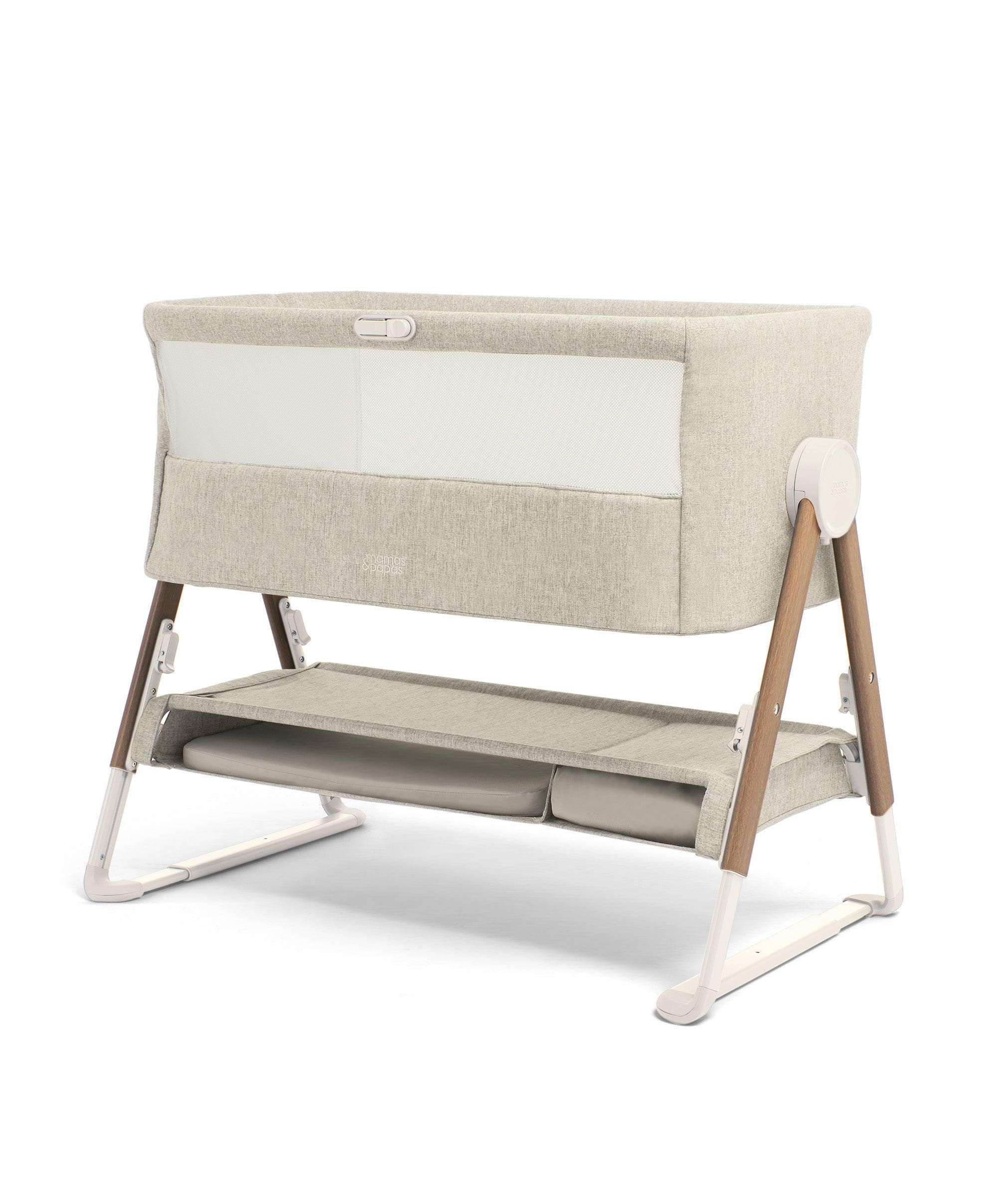 Oska Nursery Bundle With Wide Dresser Changer & Lua Bedside Crib (6 Pieces) - Oak - Image 13